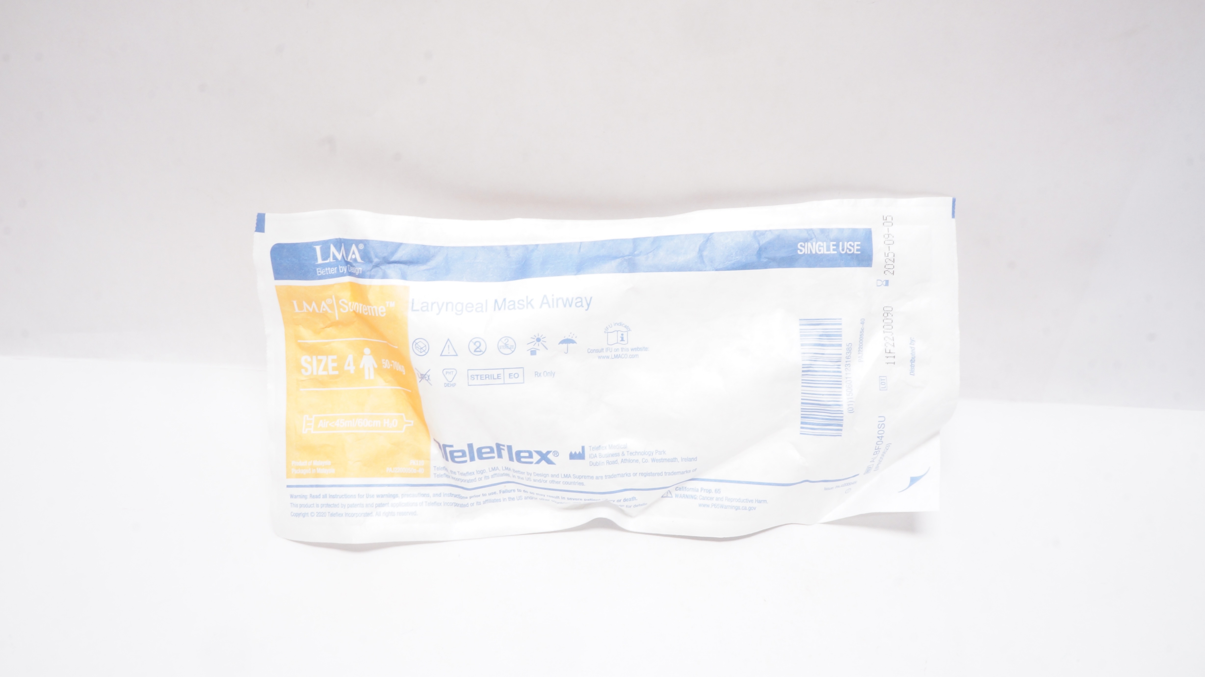 Teleflex ALBF040SU LMA Laryngeal Mask Airway, Size 4