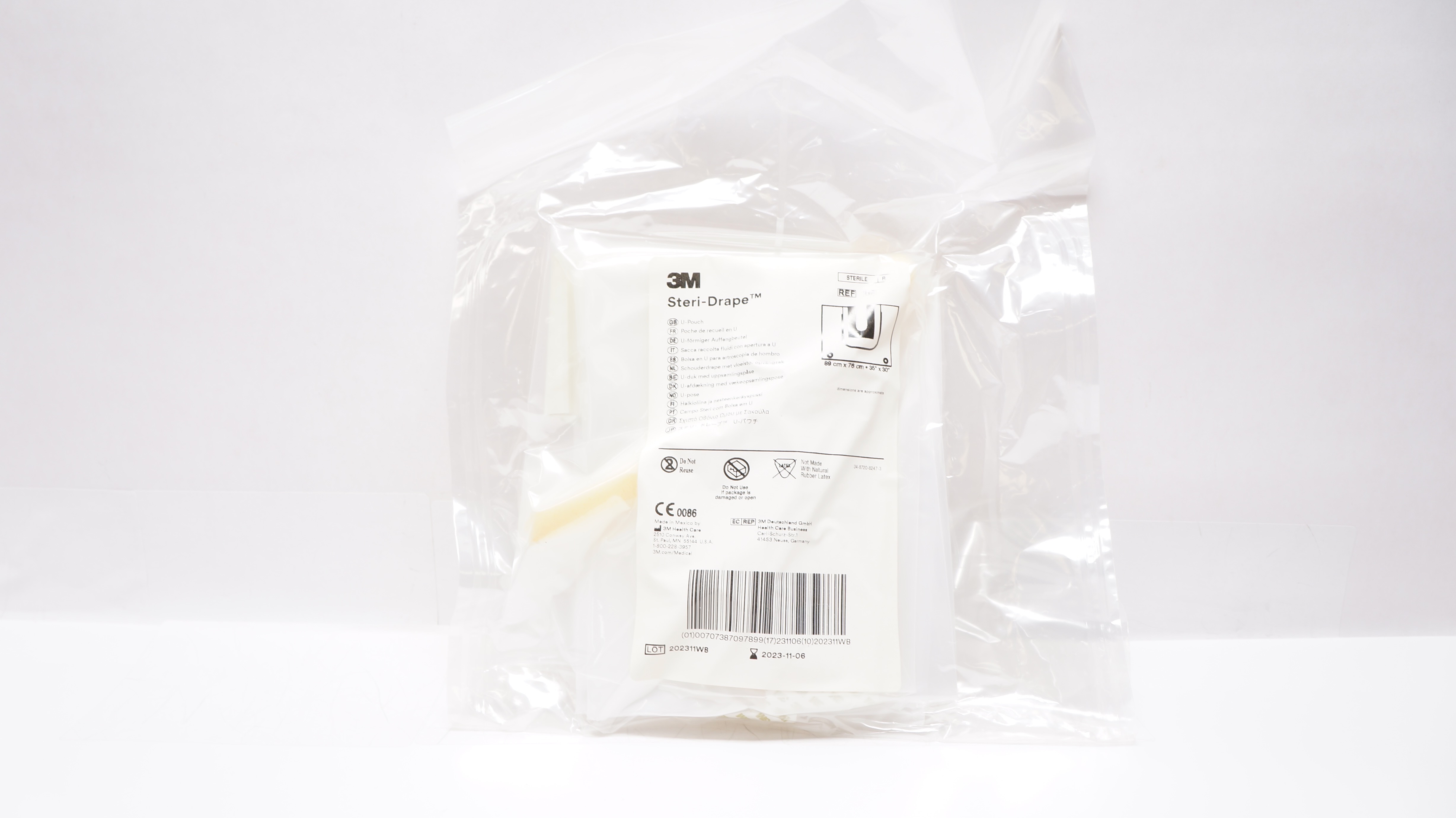 3M 1067 Steri-Drape U-Pouch 35 inch x 30 inch (x)