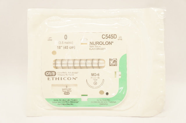 Ethicon C545D 0 NUROLON Nylon MO-6, 1/2c 26mm Taper, 18inch (x)