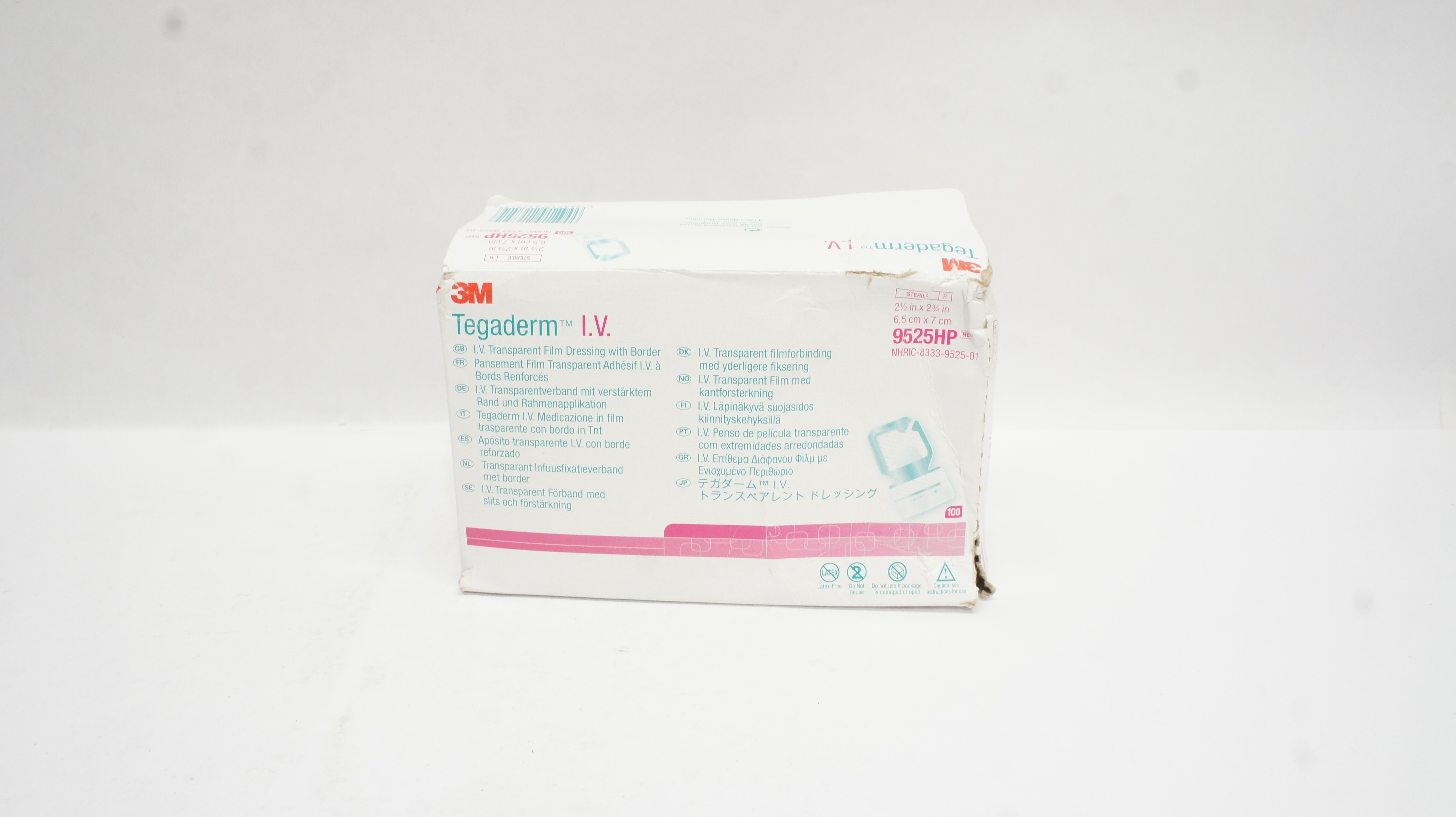 3M 9525HP Tegaderm I.V. Transparent Film Dressing  2-1/2in x 2-3/4in ~Box of 100