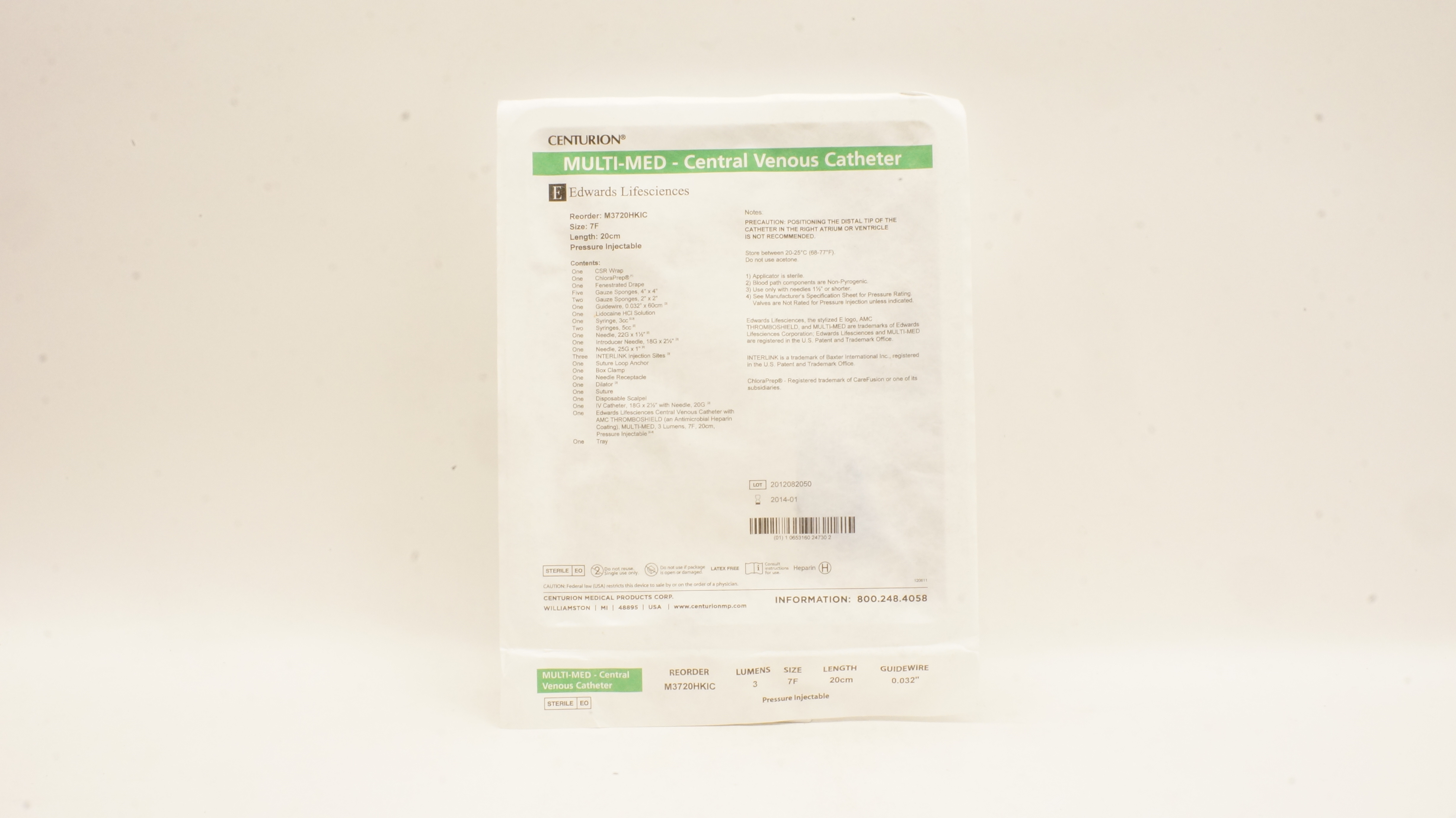 Edwards Lifesciences M3720HKIC MULTI-MED - Central Venous Cath. Kit (x)