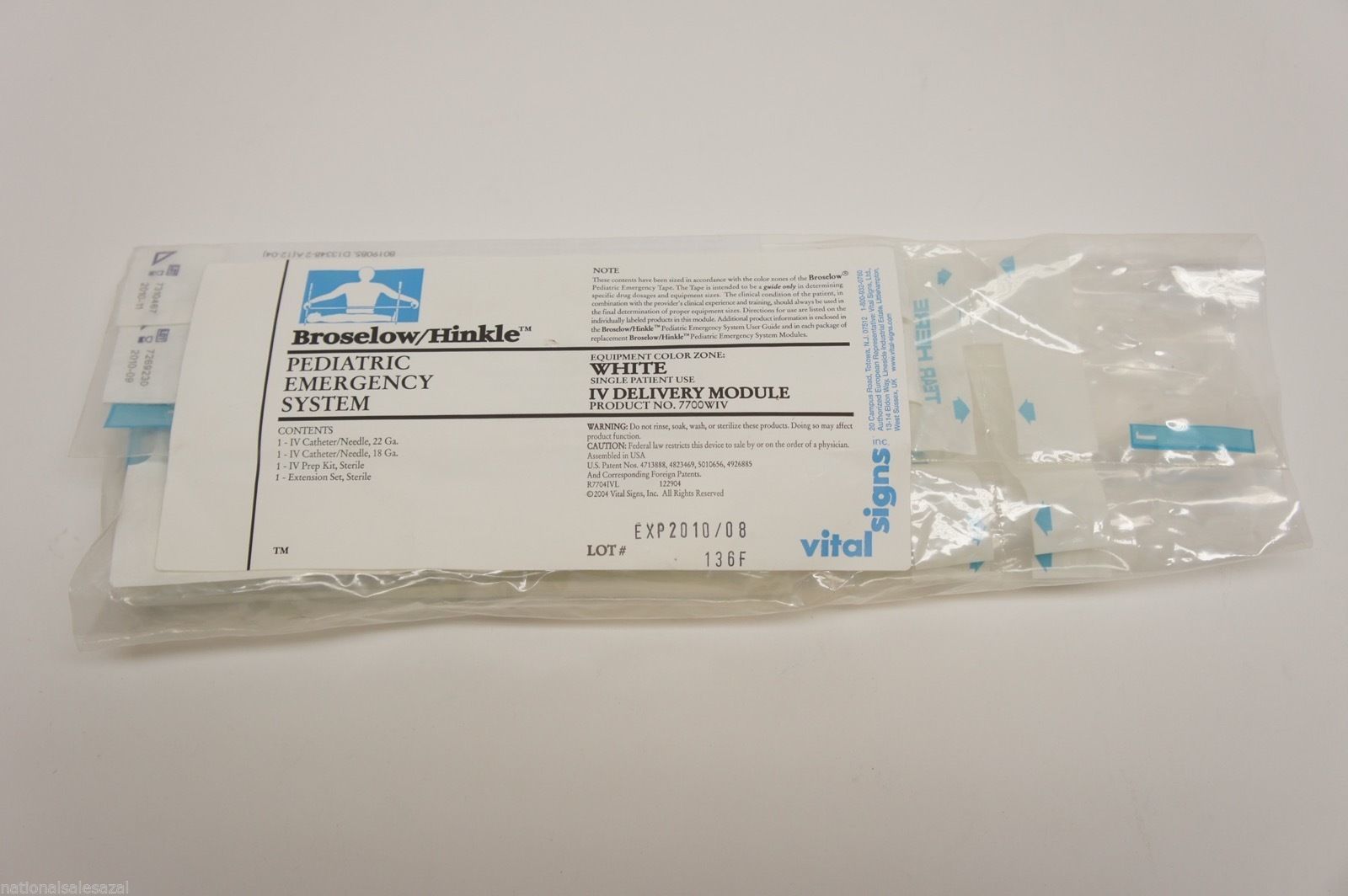 7700WIV ~ Vital Signs Pediatric Energency System White (x)