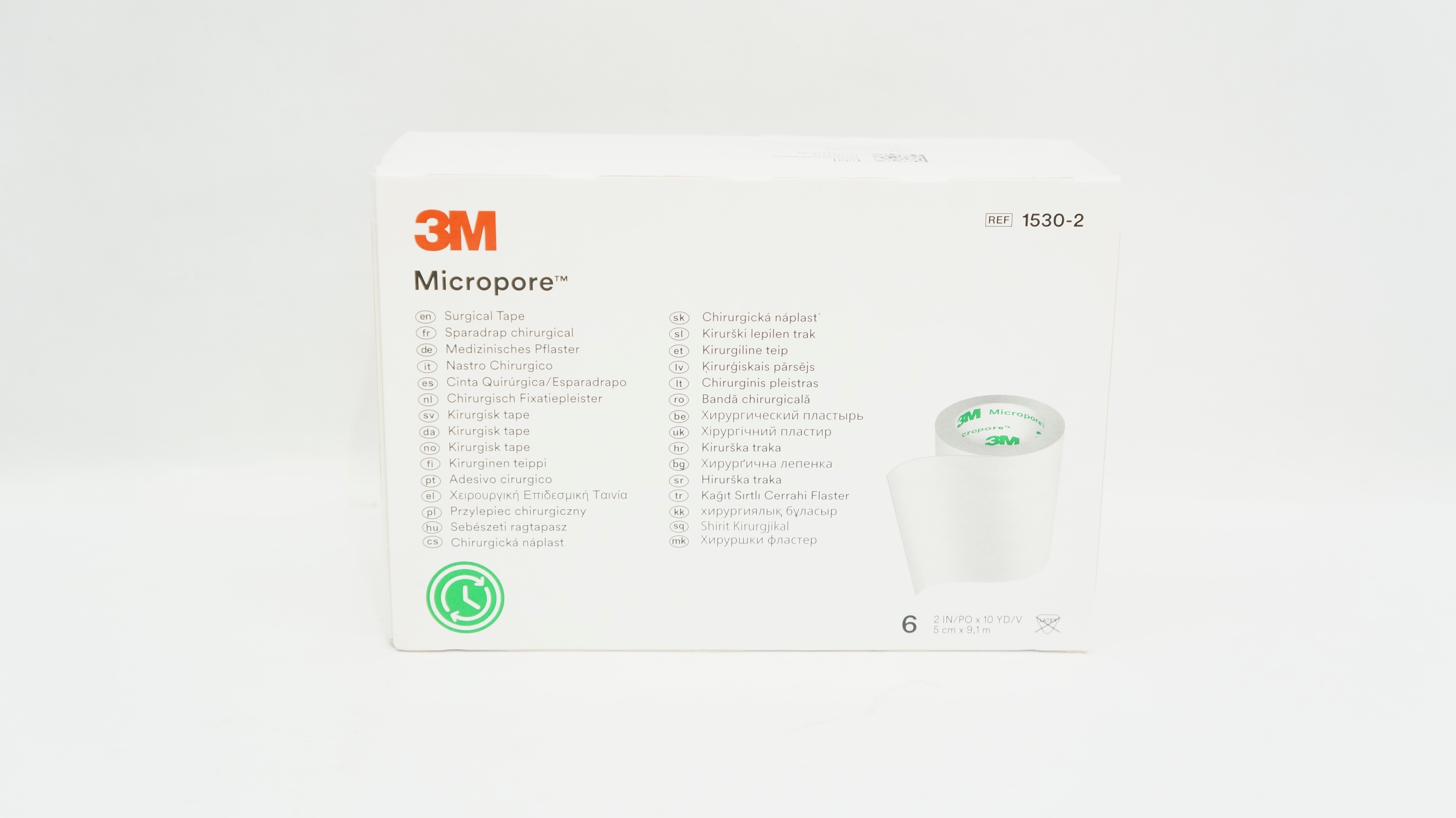 3M 1530-2 Micropore Surgical Tape 2inch x 10yd - Box of 6