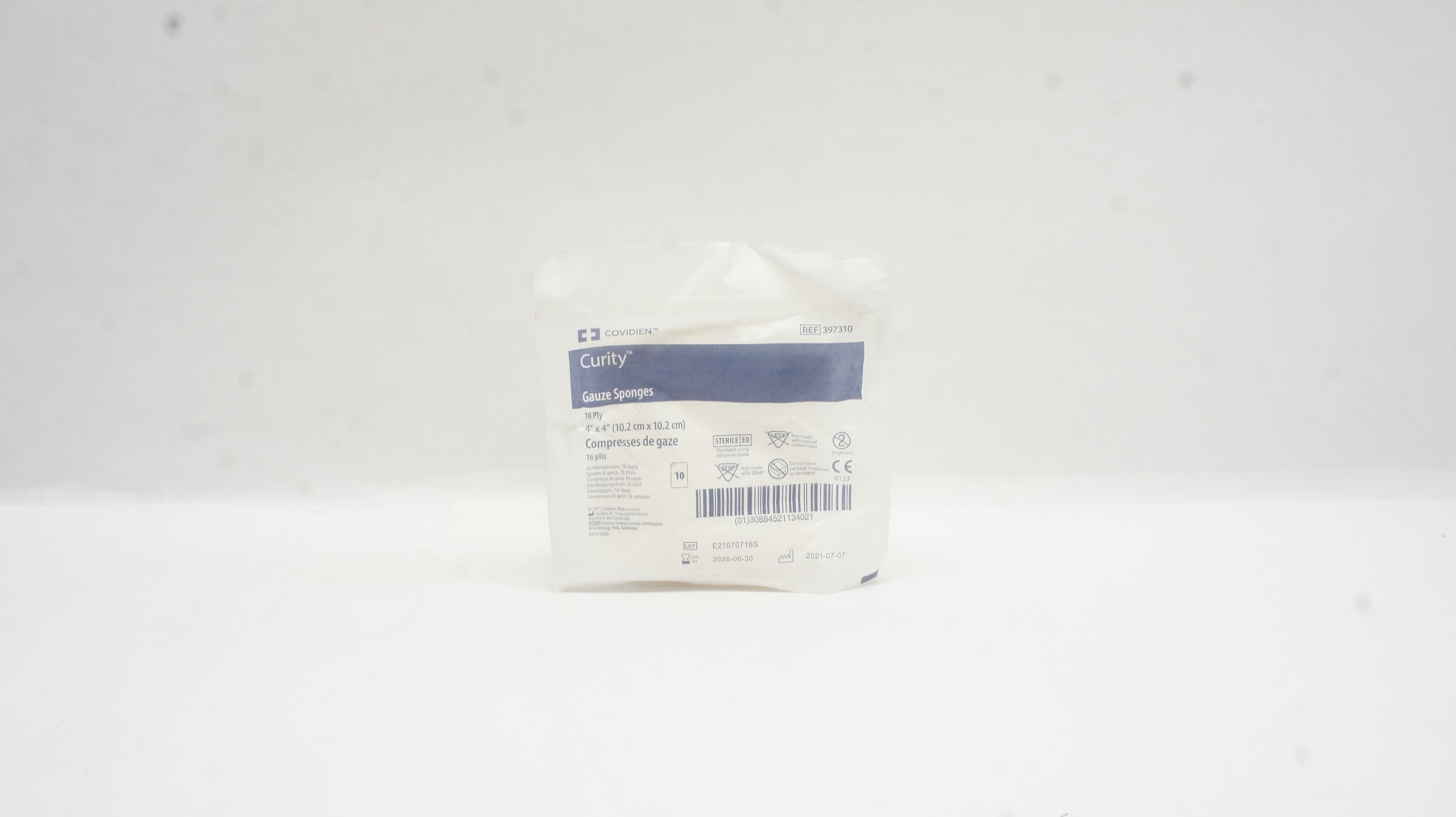 Covidien 397310 Curity Gauze Sponges 16Ply 4 x 4inch - Pack of 10