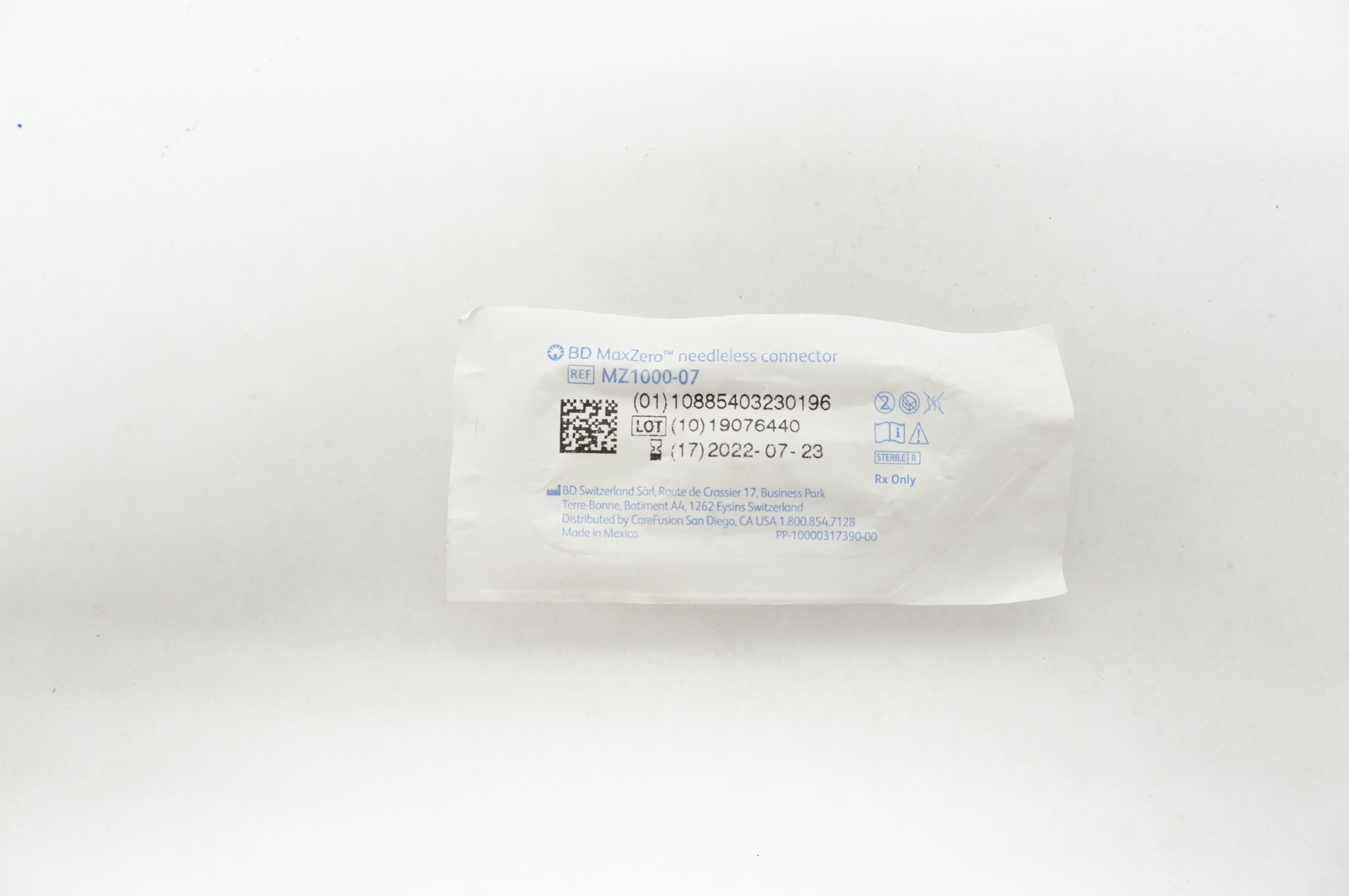 BD MZ1000-07 MaxZero Needleless Connector (x)