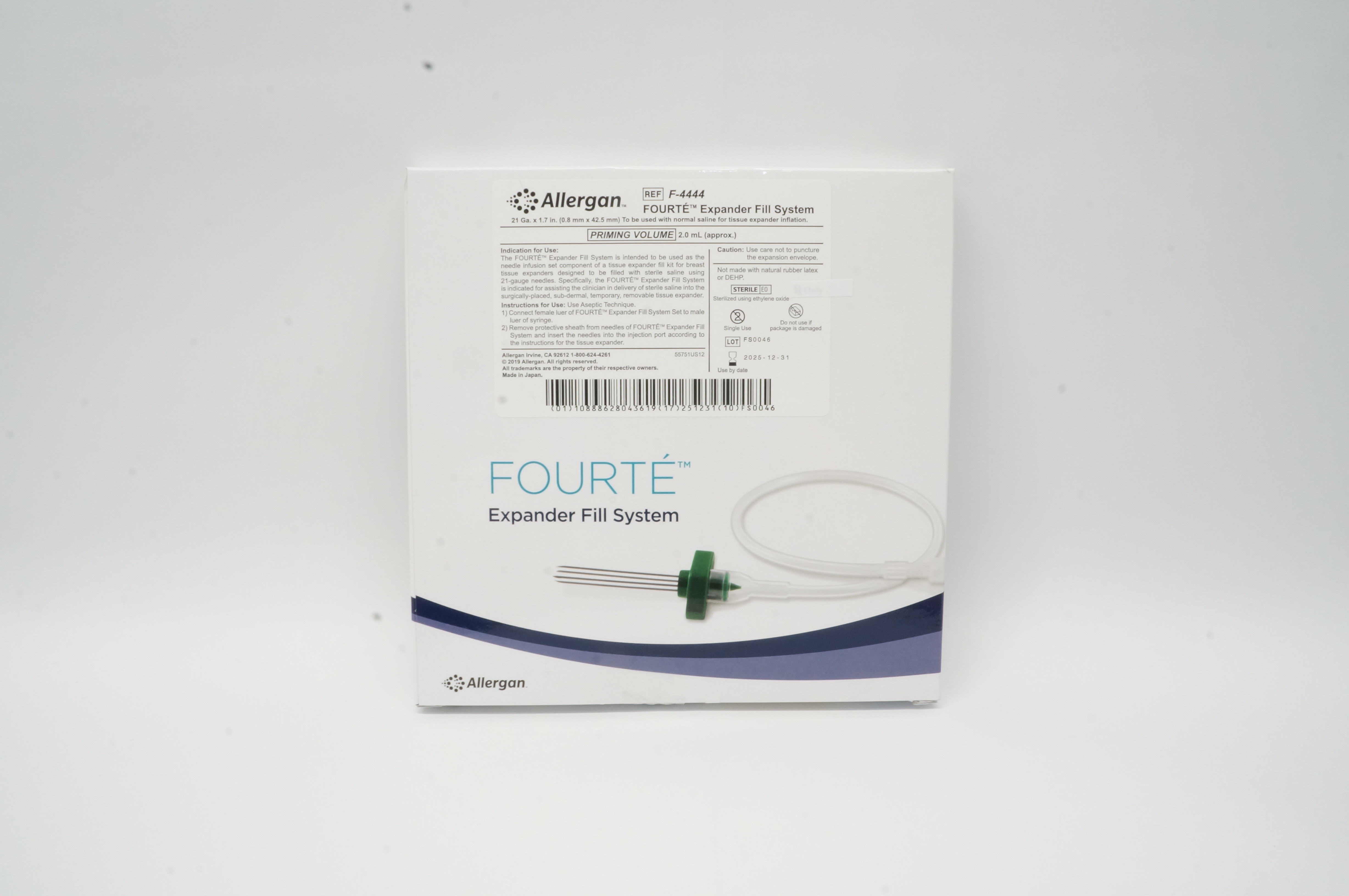 Allergan F-4444 Fourte Expander Fill System 2.0mL, 21Ga x 1.7 inch