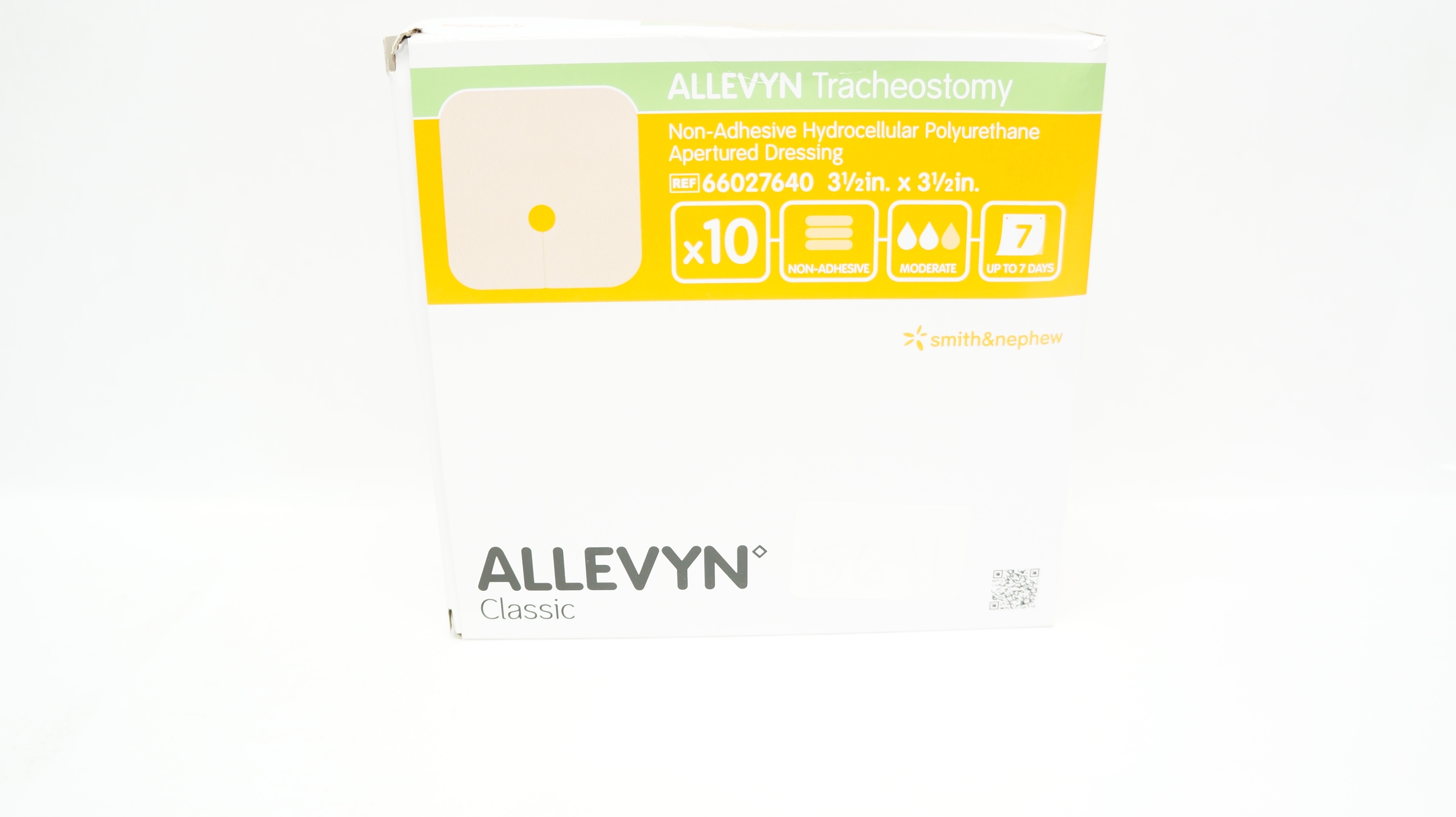 Smith&Nephew 66027640 Polyurethane Apertured Dressing 3-1/2x3-1/2inch- Box of 10