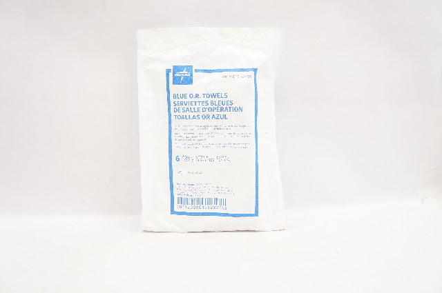 Medline MDT2168286 Sterile Disposable O.R. Towels, Blue -  Pack of 6