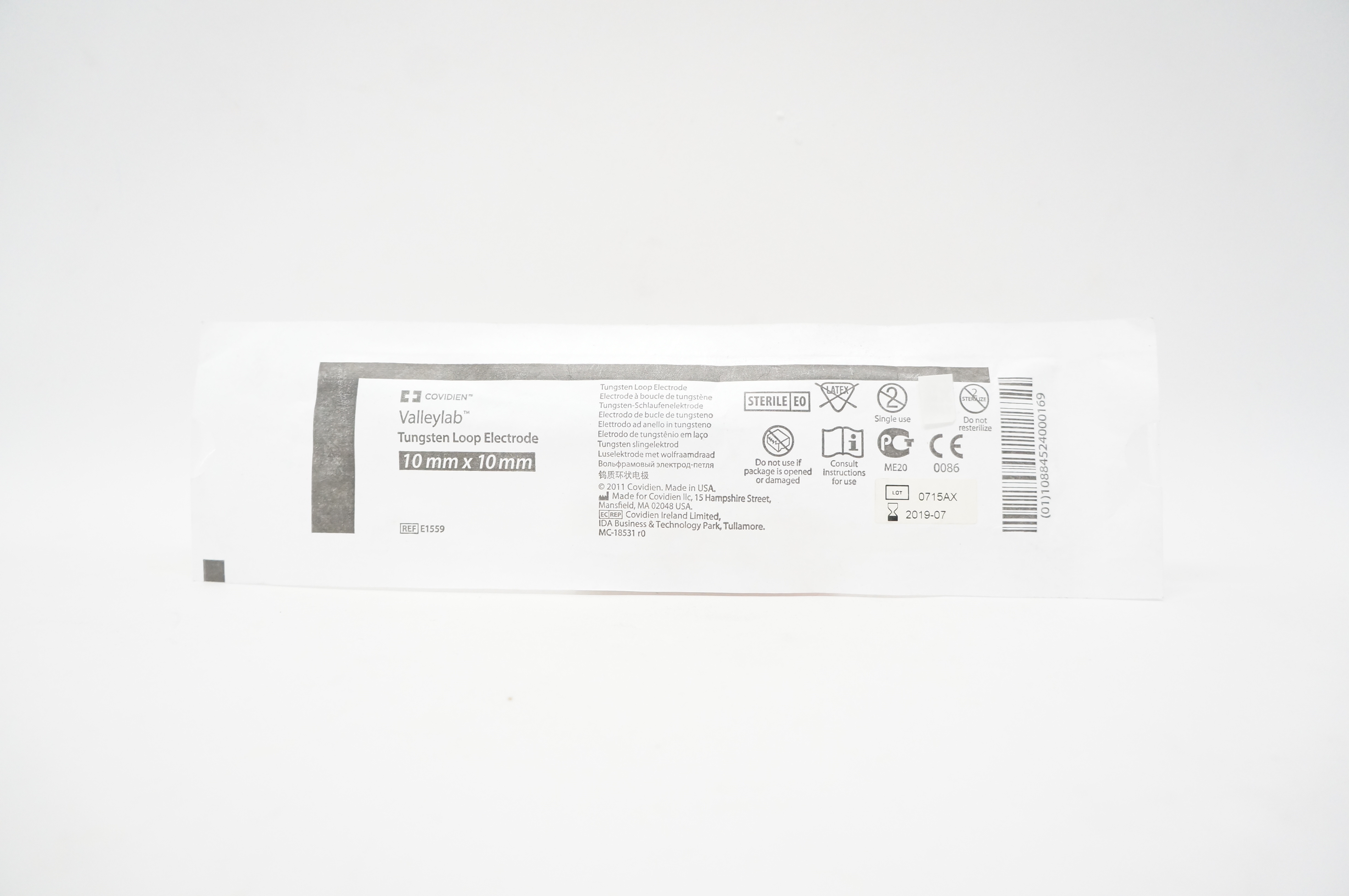 Covidien E1559 Valleylab Tungsten Loop Electrode 10mm x 10mm (x)