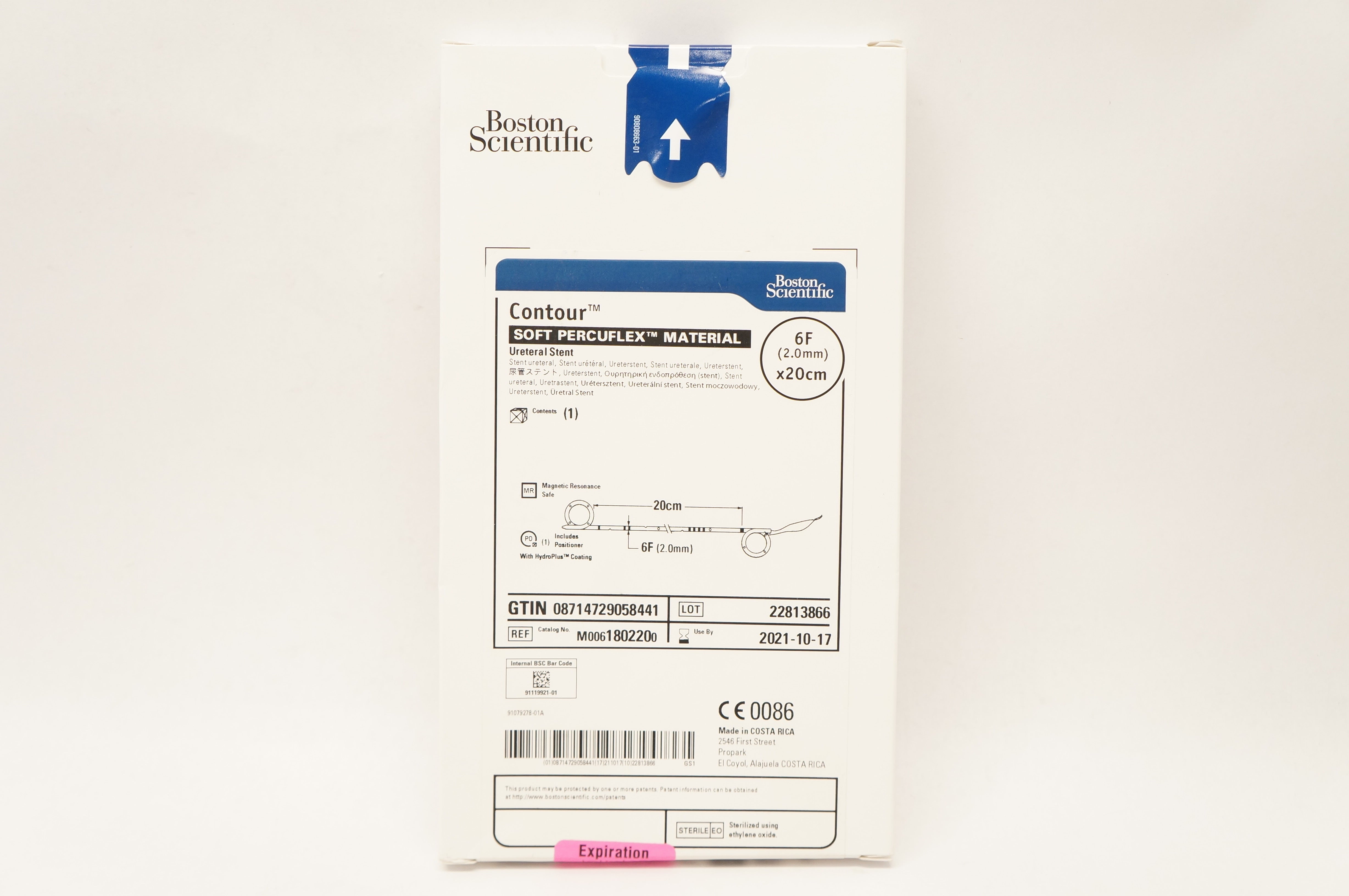 Boston Scientific M0061802200 Contour Soft Percuflex Ureteral Stnt 6Fr x 20cm(x)