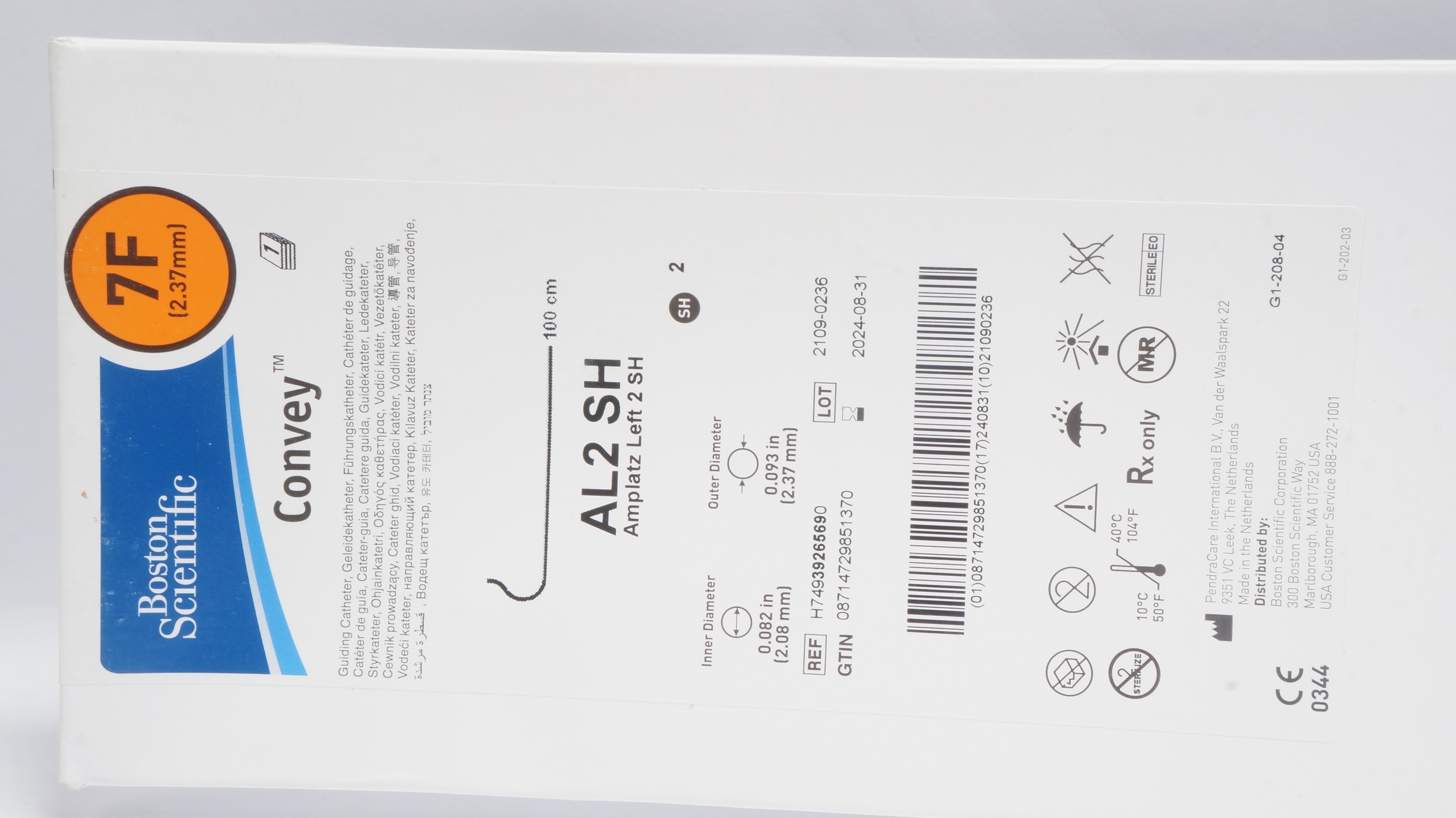 Boston Scientific H74939265690 Convey Apmplatz Left 2Sh Guiding Cath. 7F (x)