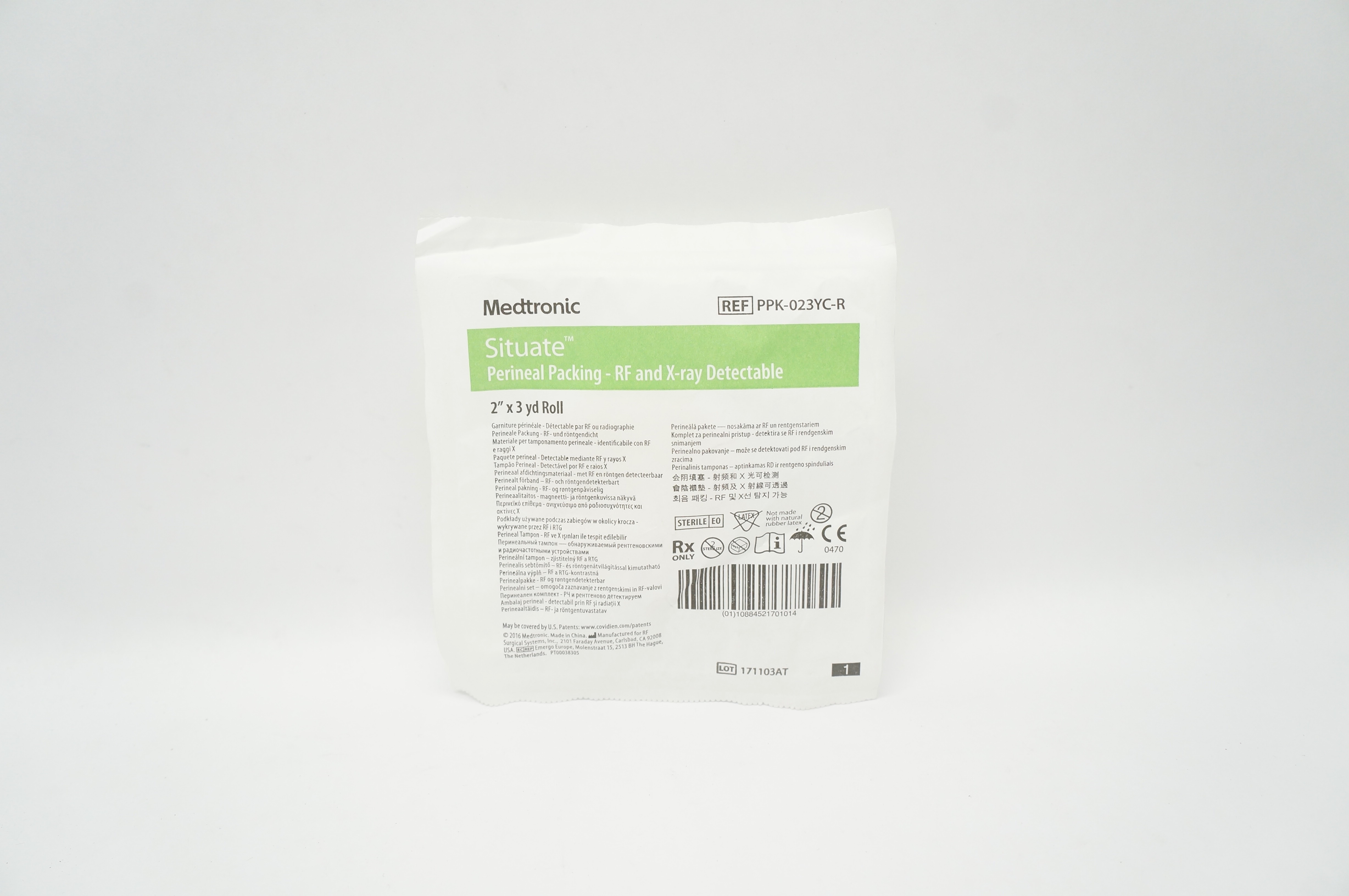 Medtronic PPK-023YC-R Situate Perineal Packing 2inch x 3yd Roll