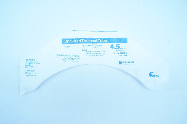 Mallinckrodt 86465 Uncuffed Tracheal Tube 4.5 x 6.2mm