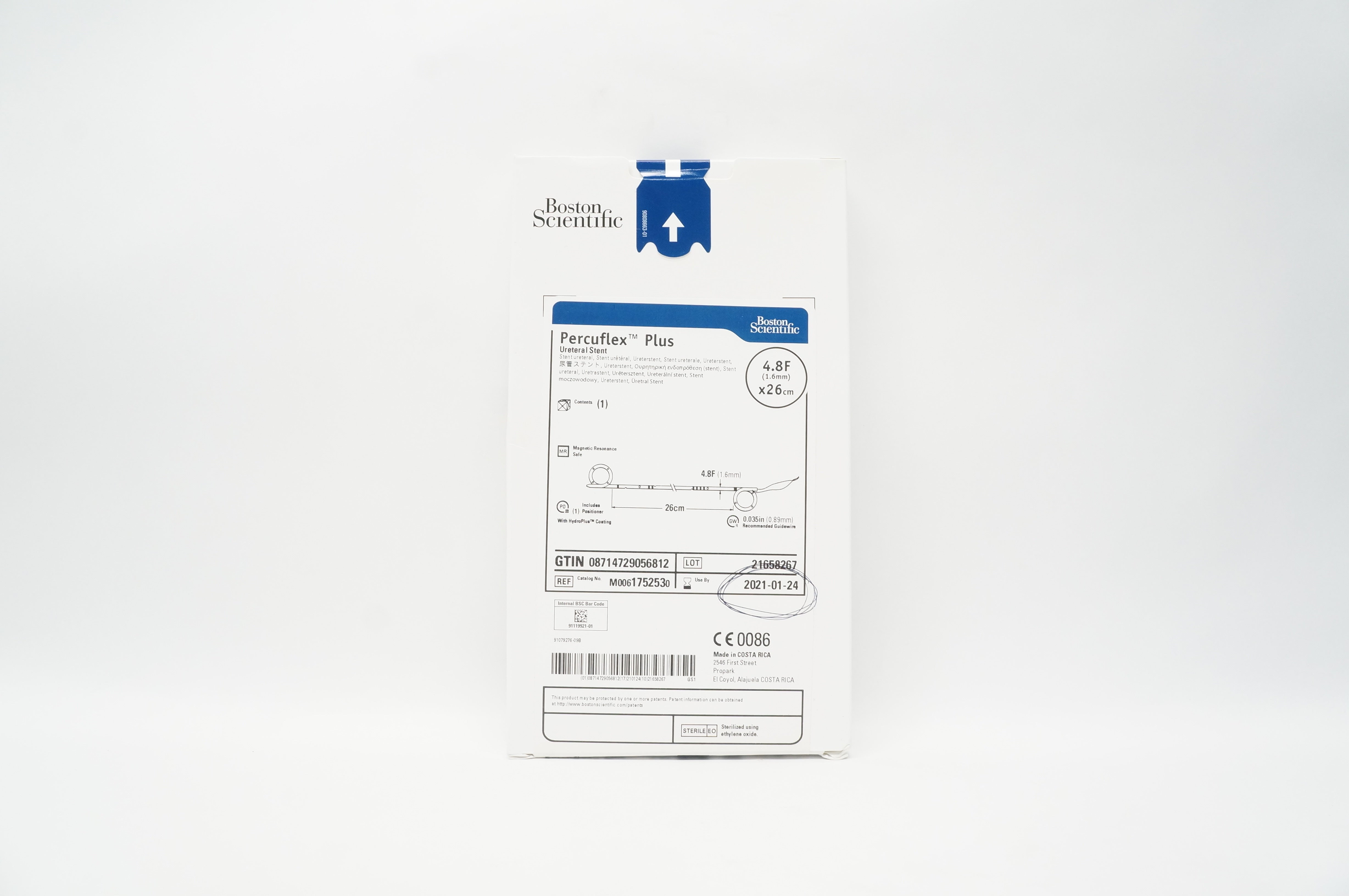 Boston Scientific M0061752530 Percuflex Plus Ureteral Stnt, 4.8F x 26cm (x)