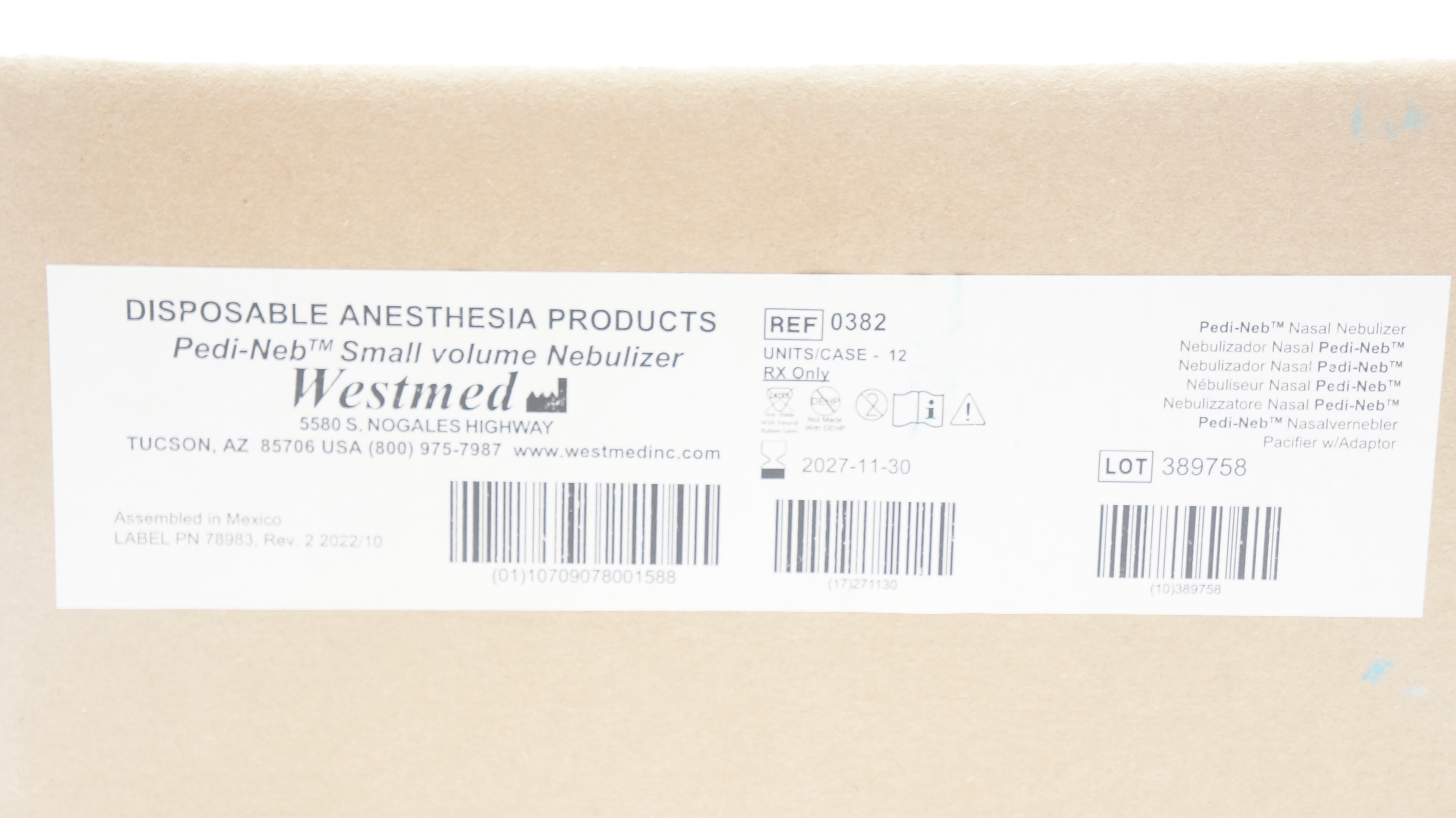 Westmed 0382 Pedi-Neb Small Volume Nasal Nebulizer - Box of 11