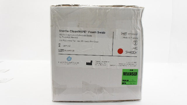 Foamtec Medical MP1301AST Sterile CleanWipe Foam Swab Box of 10/100 Per Boxes