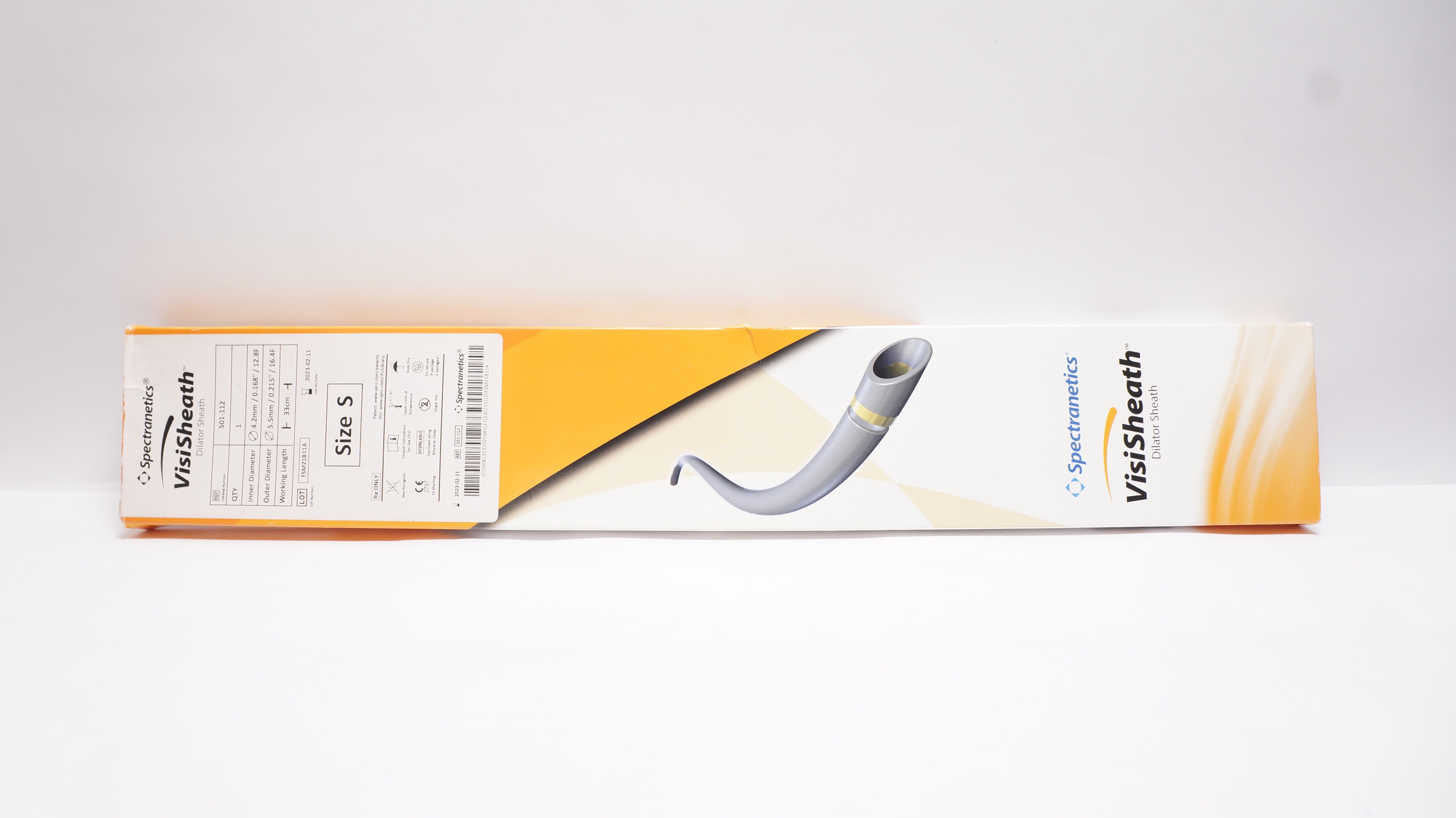 Spectranetics 501-112 VisiSheath Dilator Sheath, S 0.168 x 0.215inch x 33cm (x)