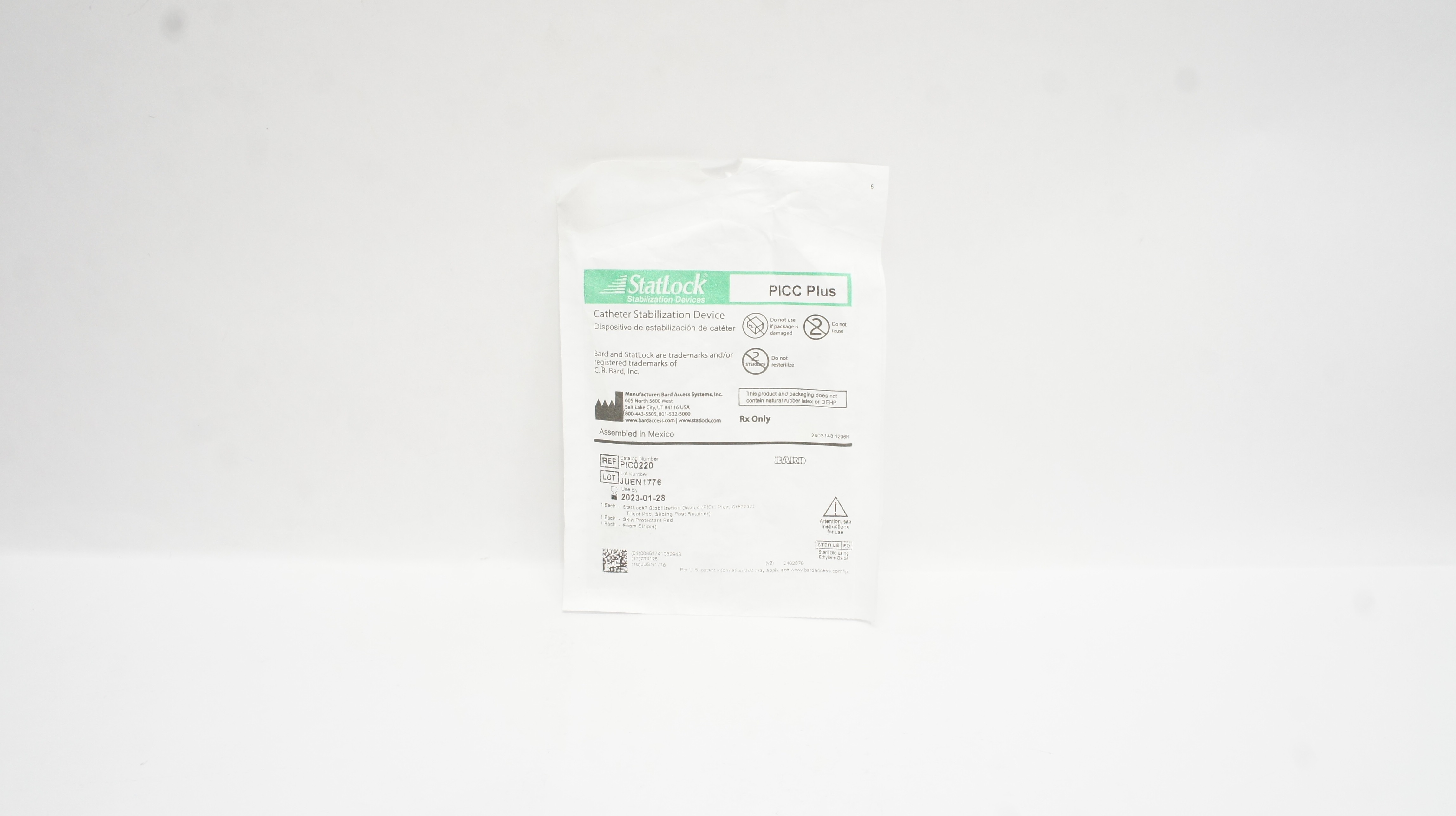 Bard PIC0220 StatLock Cath. Stabilization Device PICC Plus (x)