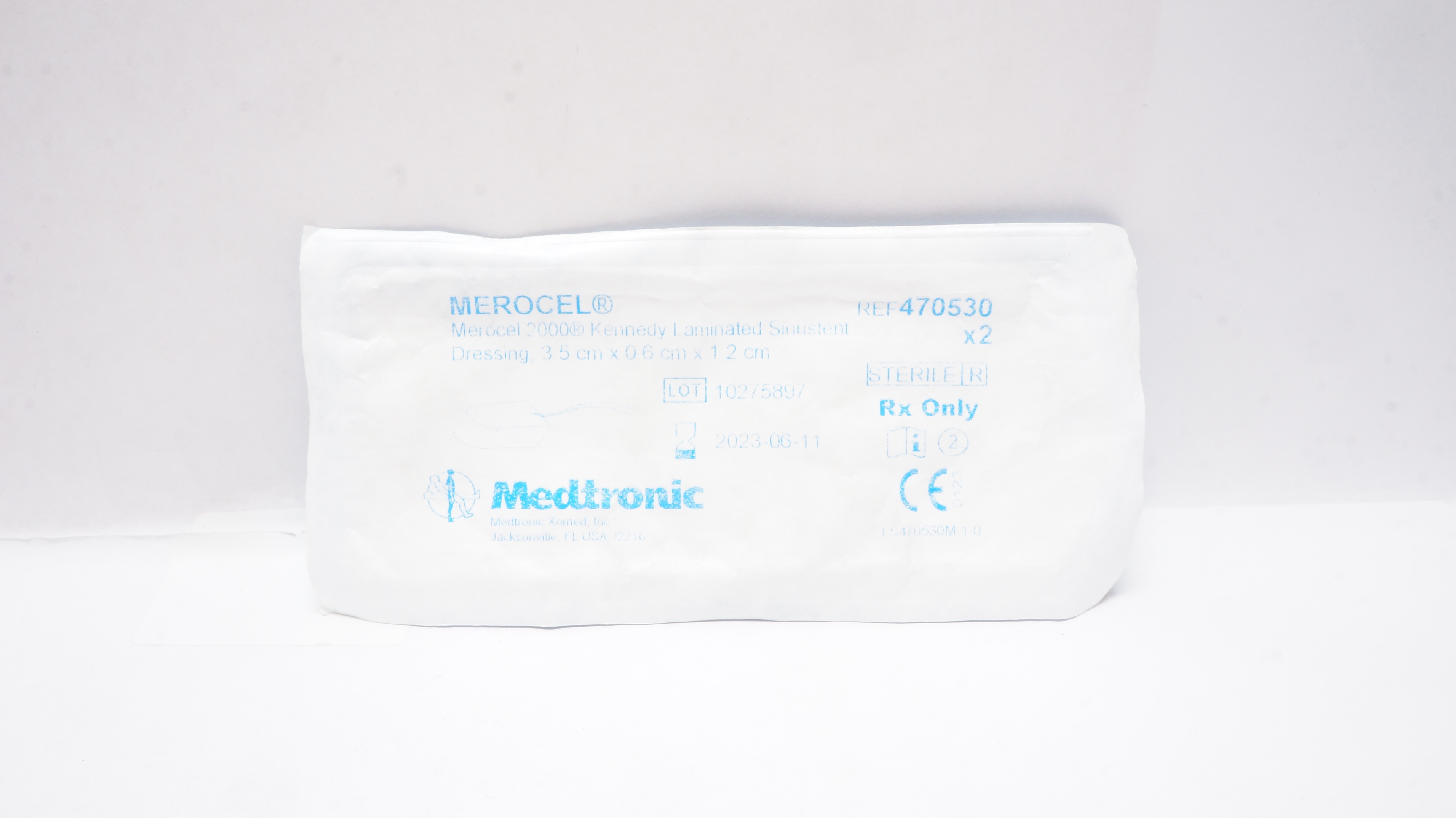 Medtronic 470530 Laminated Sinustent Dressing 3.5 x 0.6 x 1.2cm (x) - Pack of 2