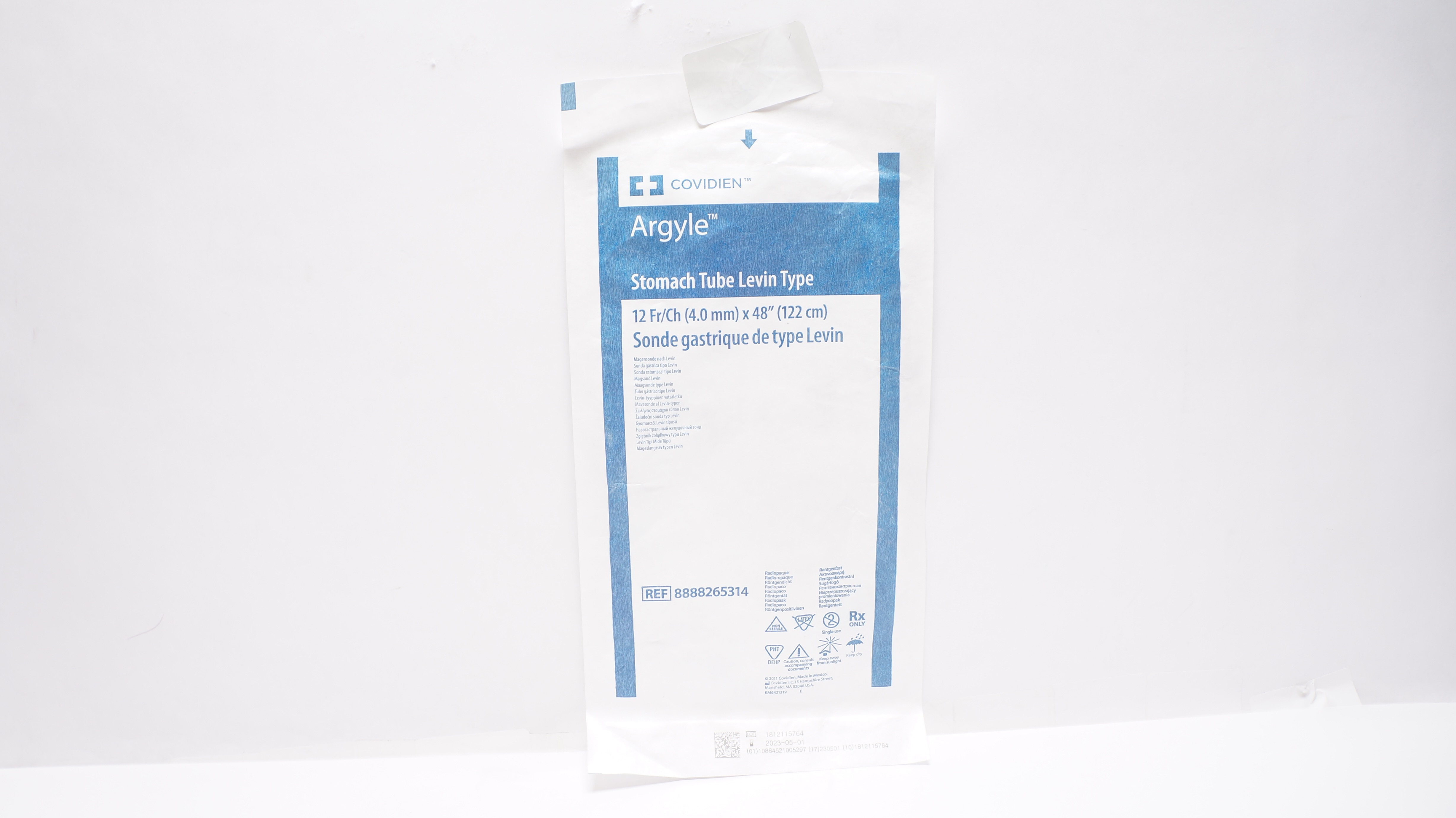 Covidien 8888265314 Argyle Stomach Tube Levin Type 12Fr/Ch x 48inch (x)
