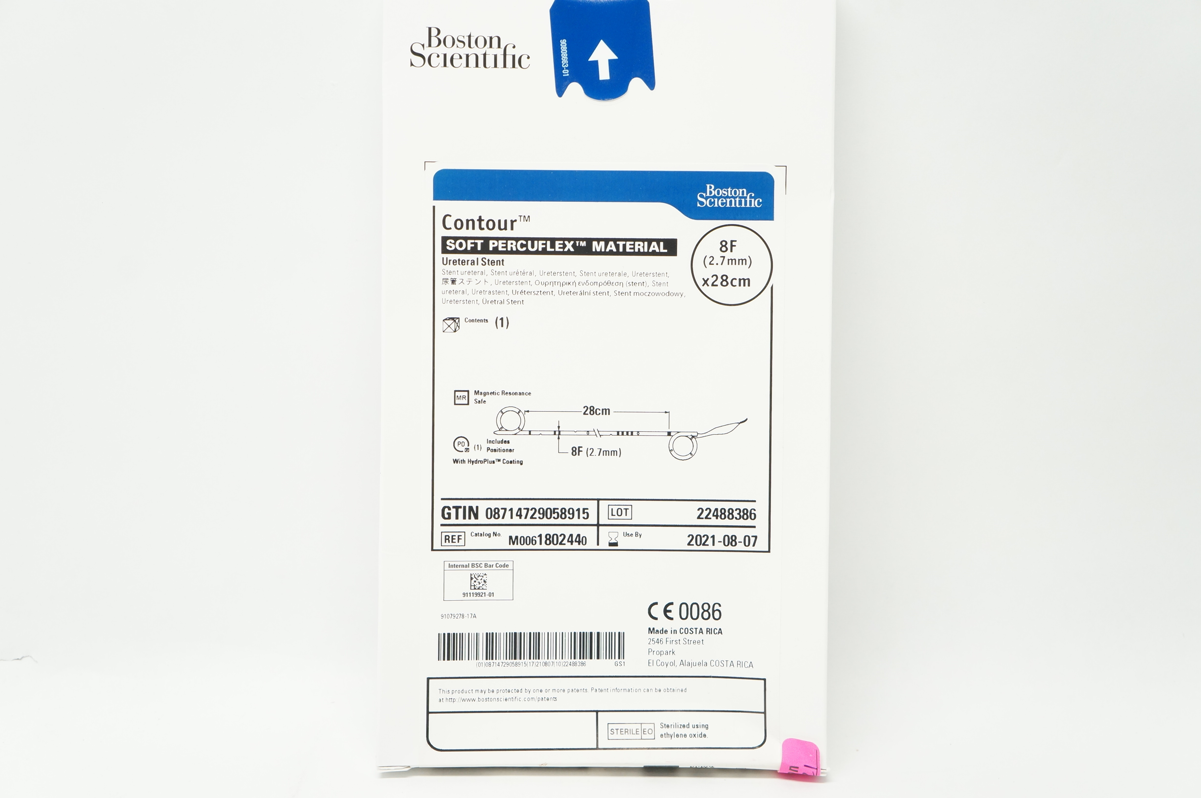 Boston Scientific 180244 Contour Soft Percuflex Material Ureteral 8F x 28cm (x)