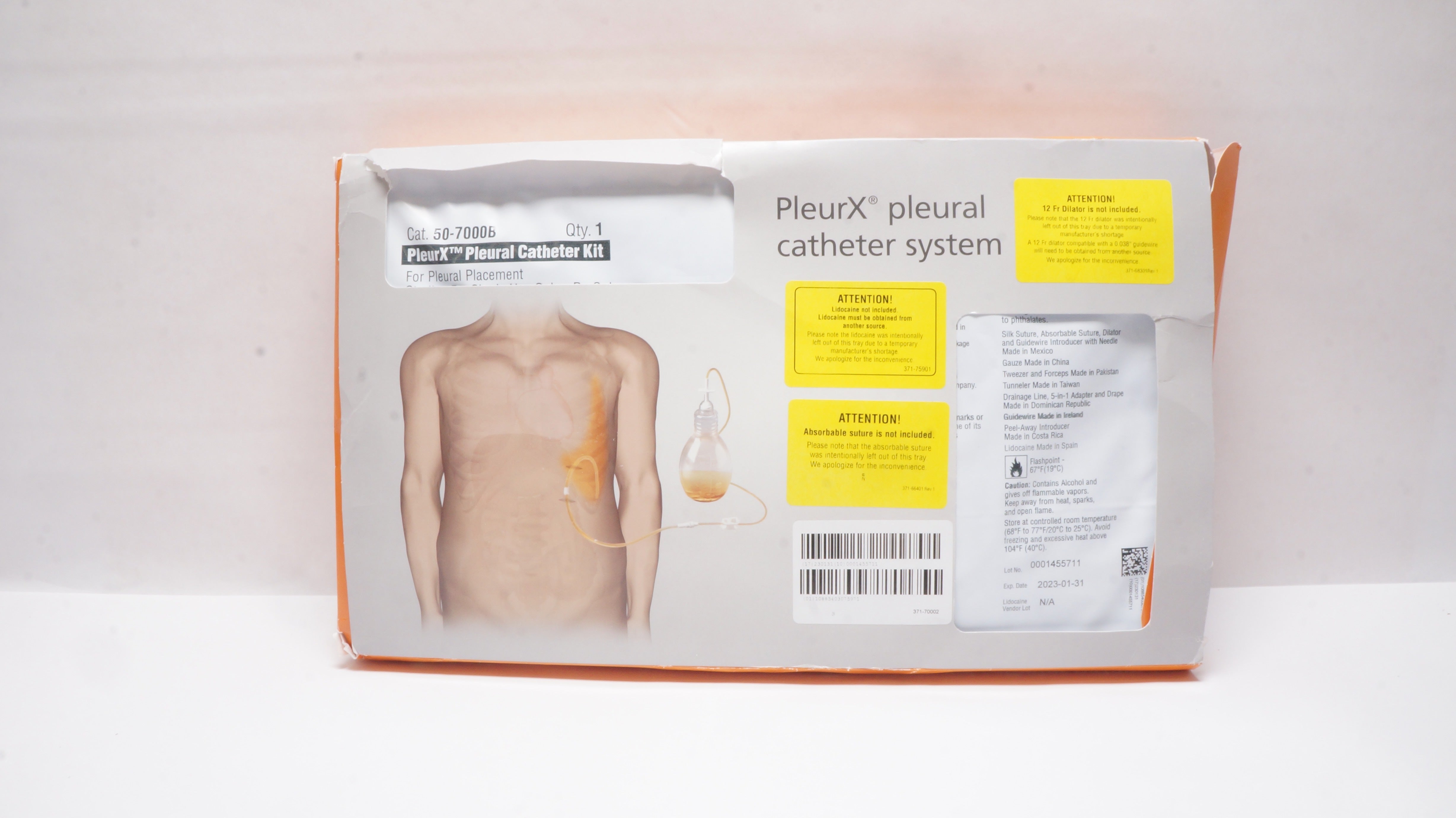 CareFusion 50-7000B PleurX Pleural Cath. Kit (x)