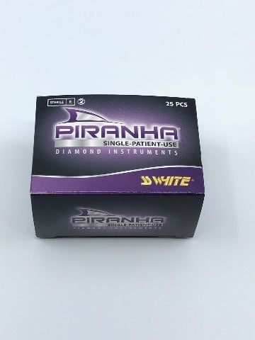 SS White 862-012FR Piranha Single Use Diamond Flame, Diam. 1.2mm ~ Box of 25