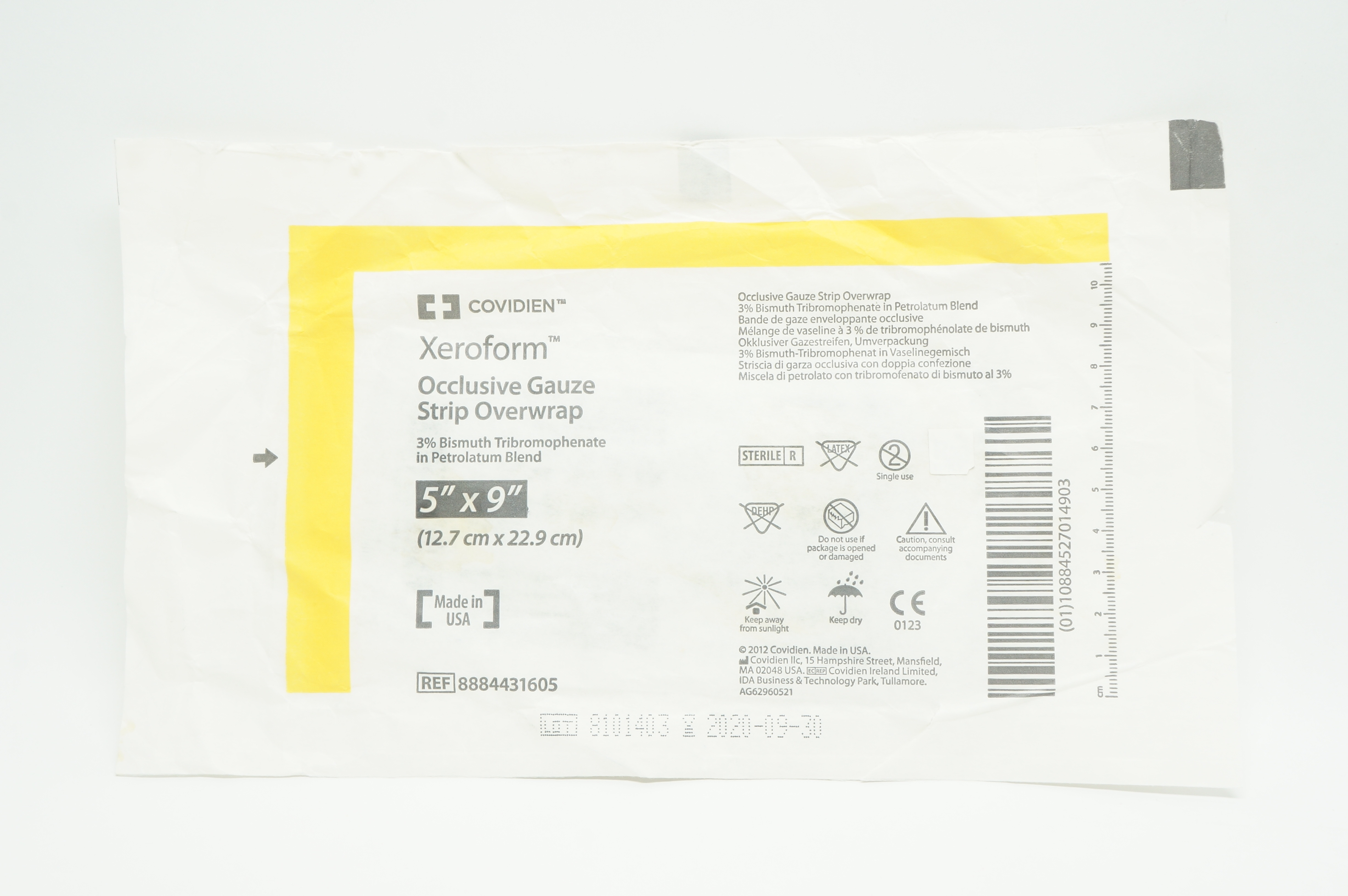 Covidien 8884431605 Xeroform Occlusive Gauze Strip Overwrap 5inch x 9inch (x)