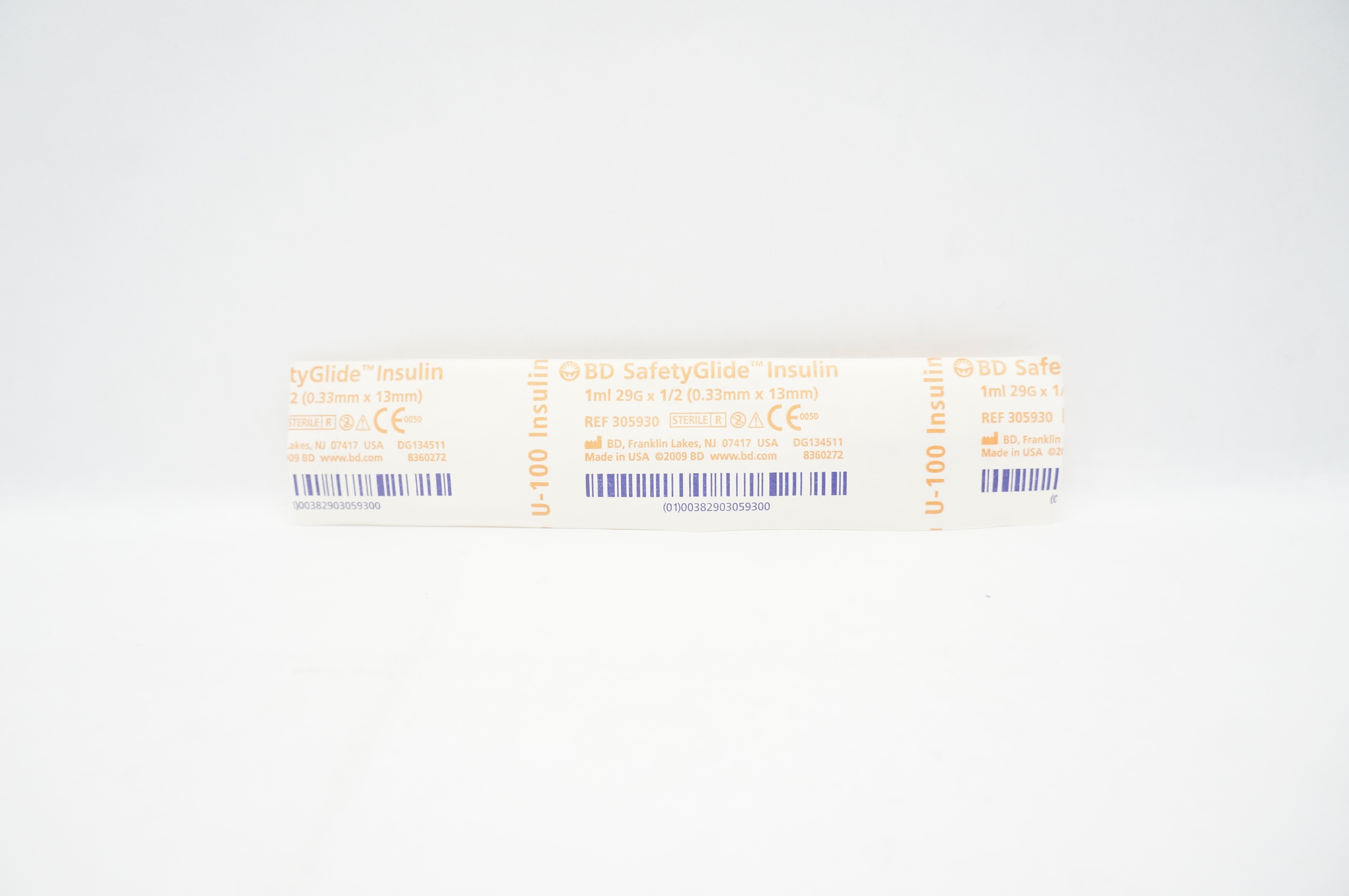 BD 305930 SafetyGlide U-100 Insulin 1ml 29G x 1/2inch (x)