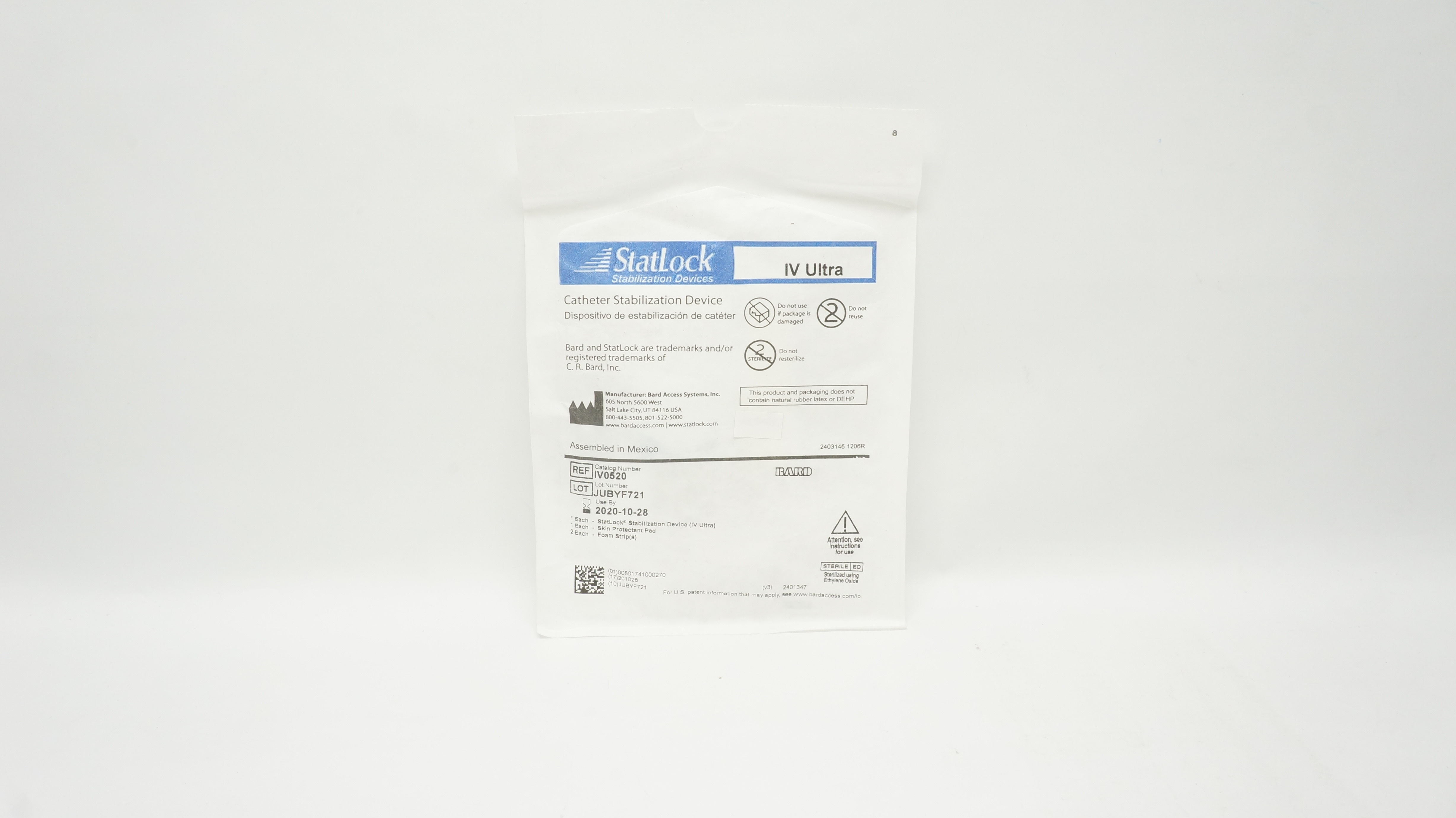 Bard IV0520 StatLock Cath. Stabilization Device IV Ultra (x)