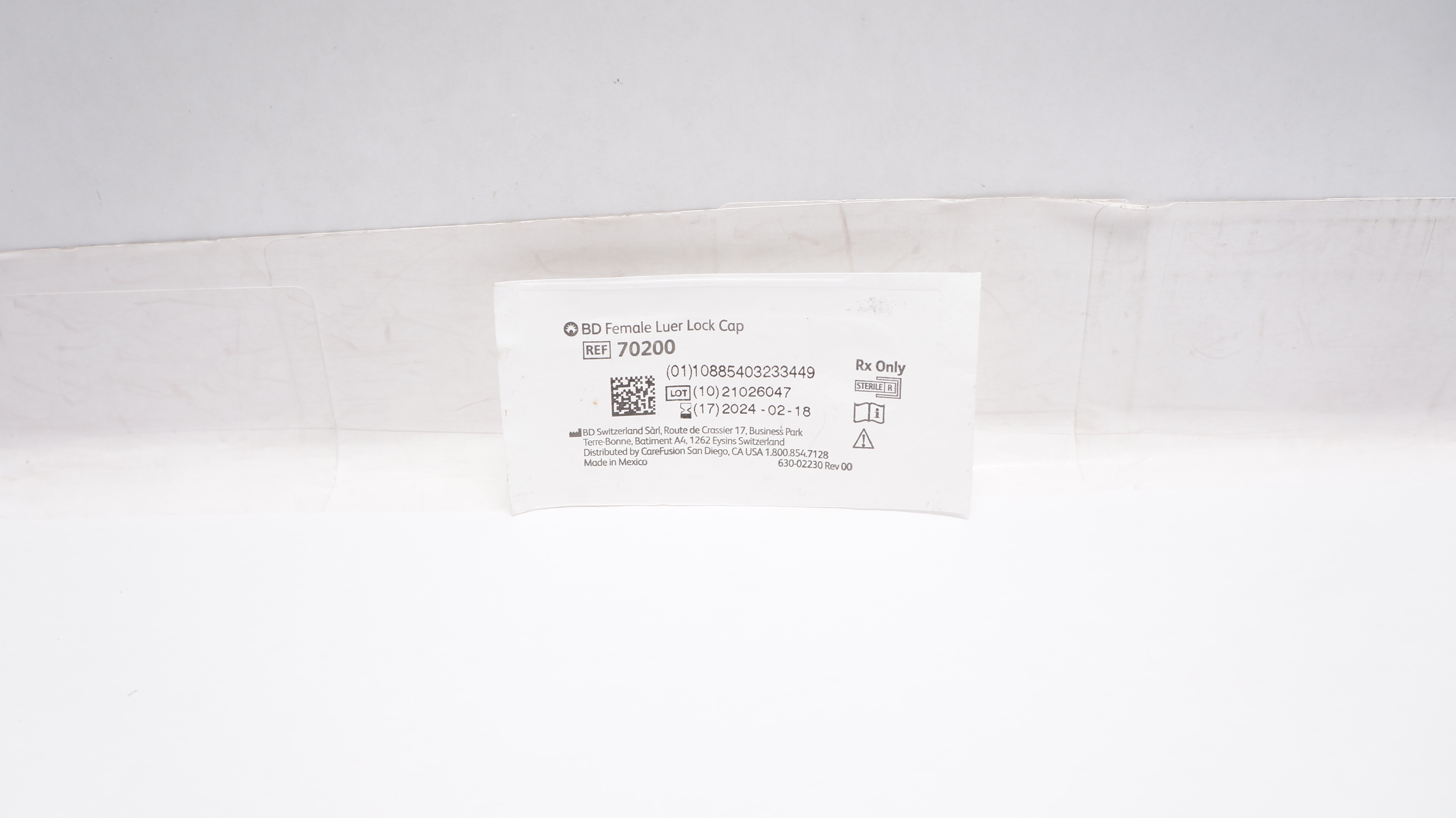 BD 70200 Female Luer Lock Cap (x)