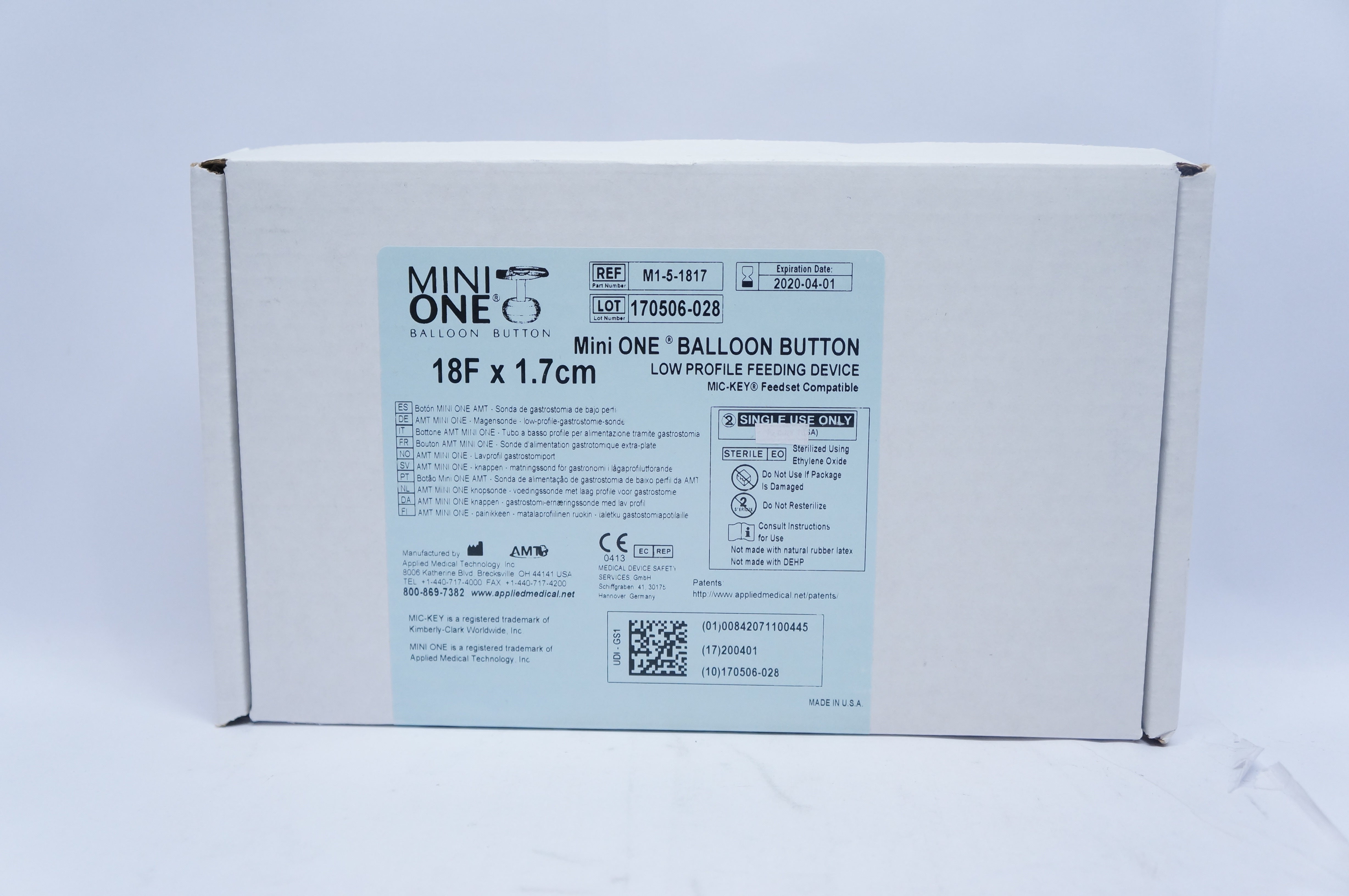 Applied Medical M1-5-1817 Mini One Balloon Button 18F x 1.7cm (x)