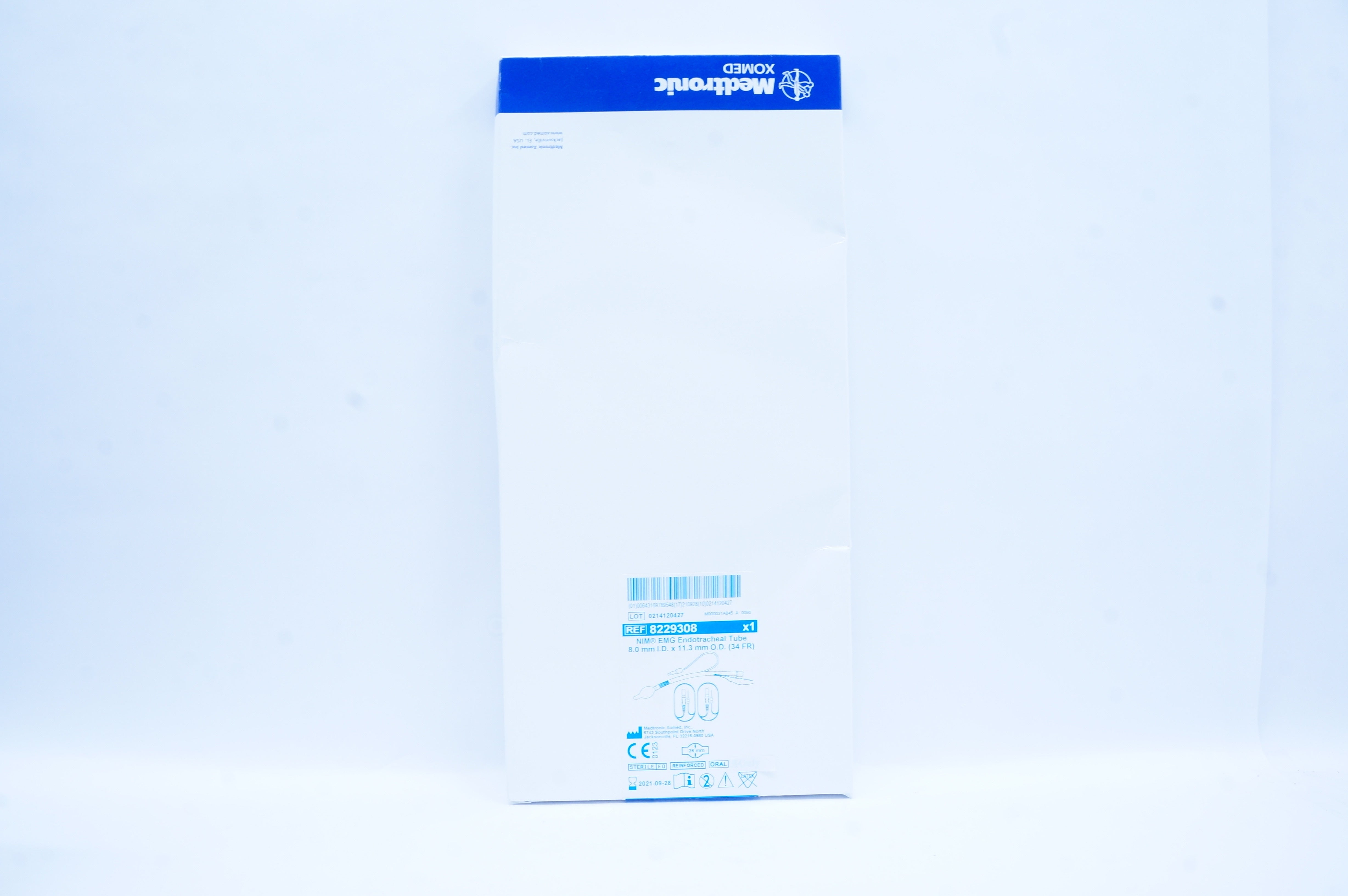 Medtronic 8229308  NIM EMG Endotracheal Tube 8.0mm ID x 11.3mm OD