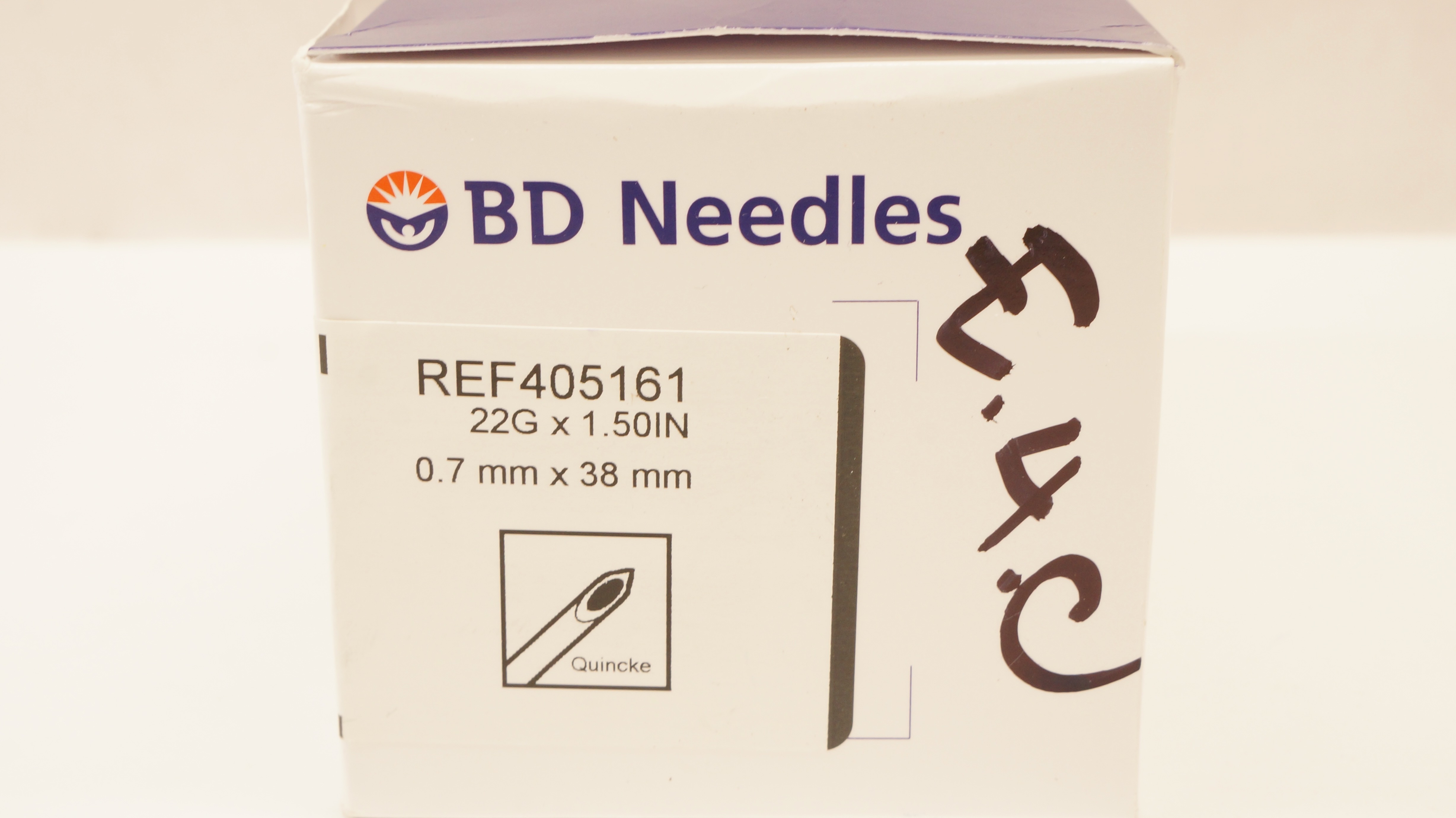 BD 405161 Spinal Ndle Quincke Type Point 22GA x 1.50inch - Box of 25