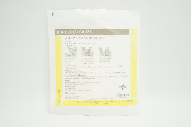 Medline MSC3266 Bordered Gauze Adhesive Island Wound Dressing 6inch x 6inch