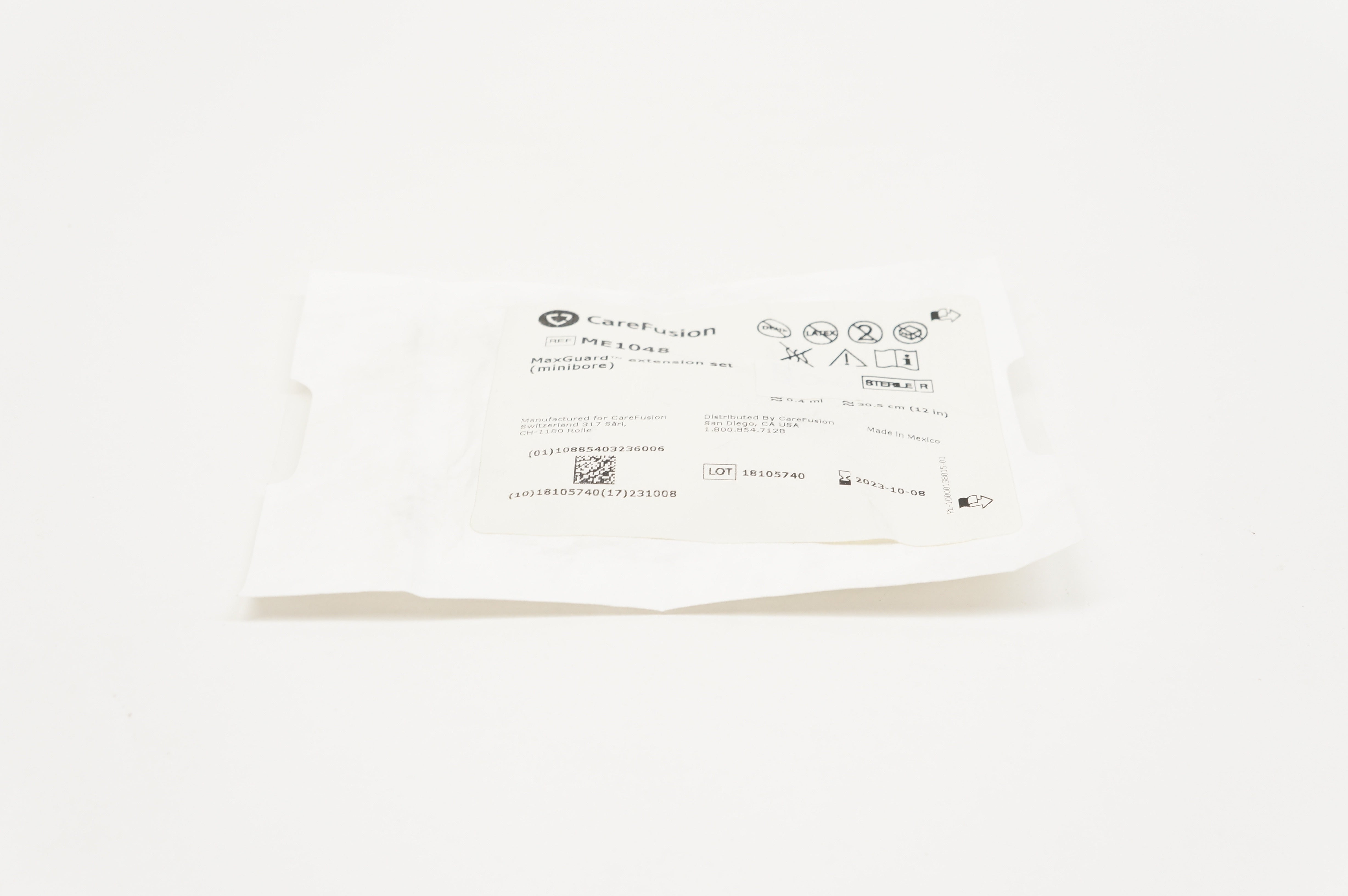 CareFusion ME1048 MaxGuard Extension Set Minibore 12inch