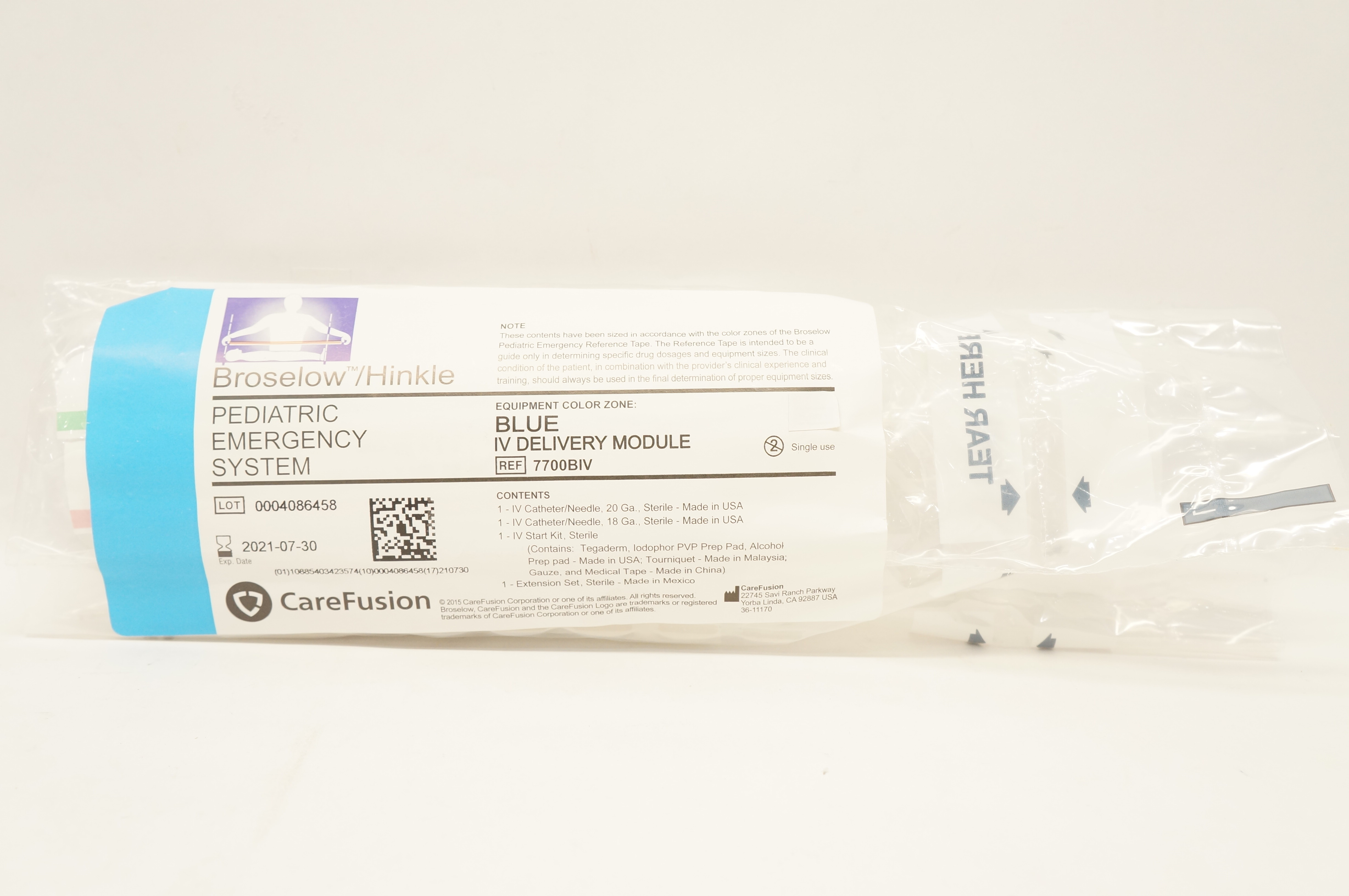 CareFusion 7700BIV Broselow/Hinkle Pediatric Emergency System, Blue (x)