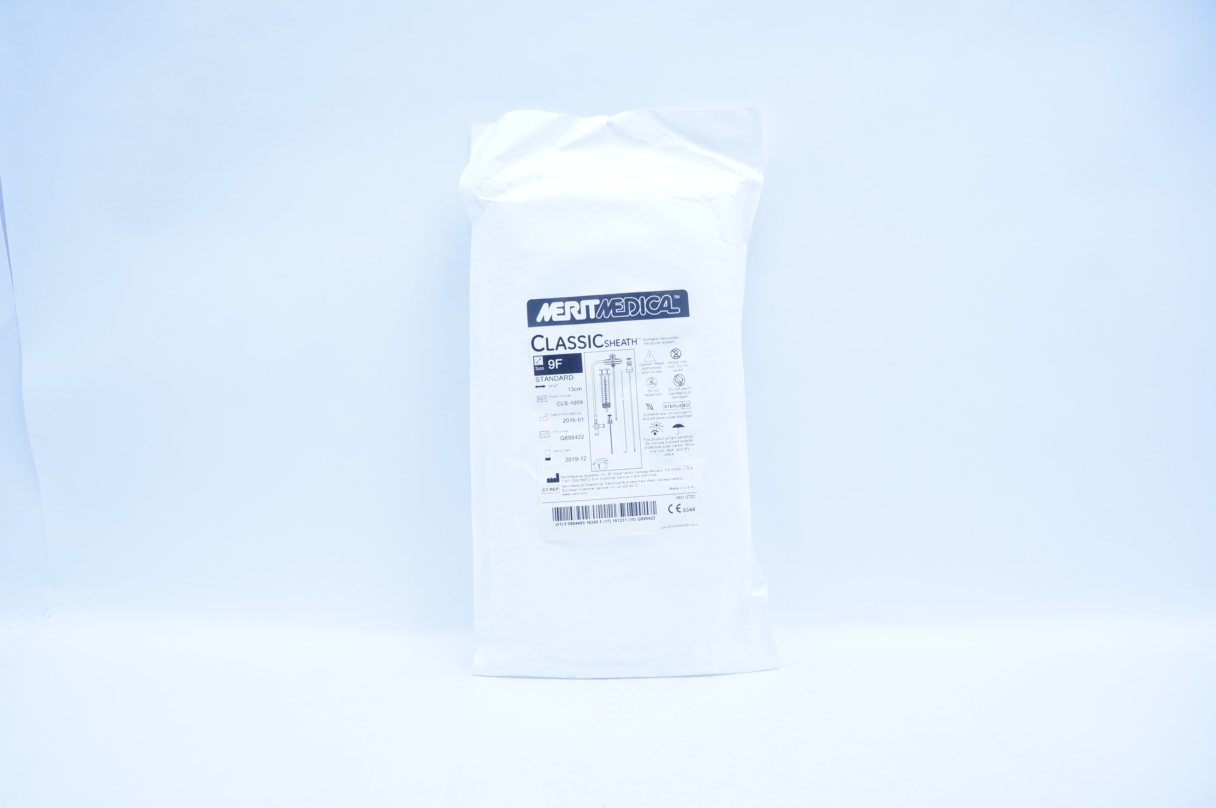 Merit Medical CLS-1009 Splittable Hemostatic Introducer System 9F (x)