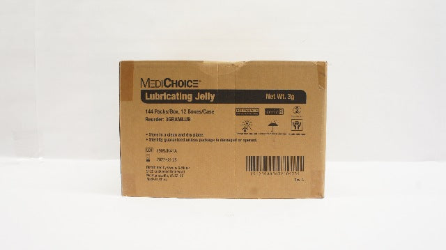 MediChoice 3GRAMLUB Water Soluble Lubricating Jelly 3g - Case of 12 Boxes