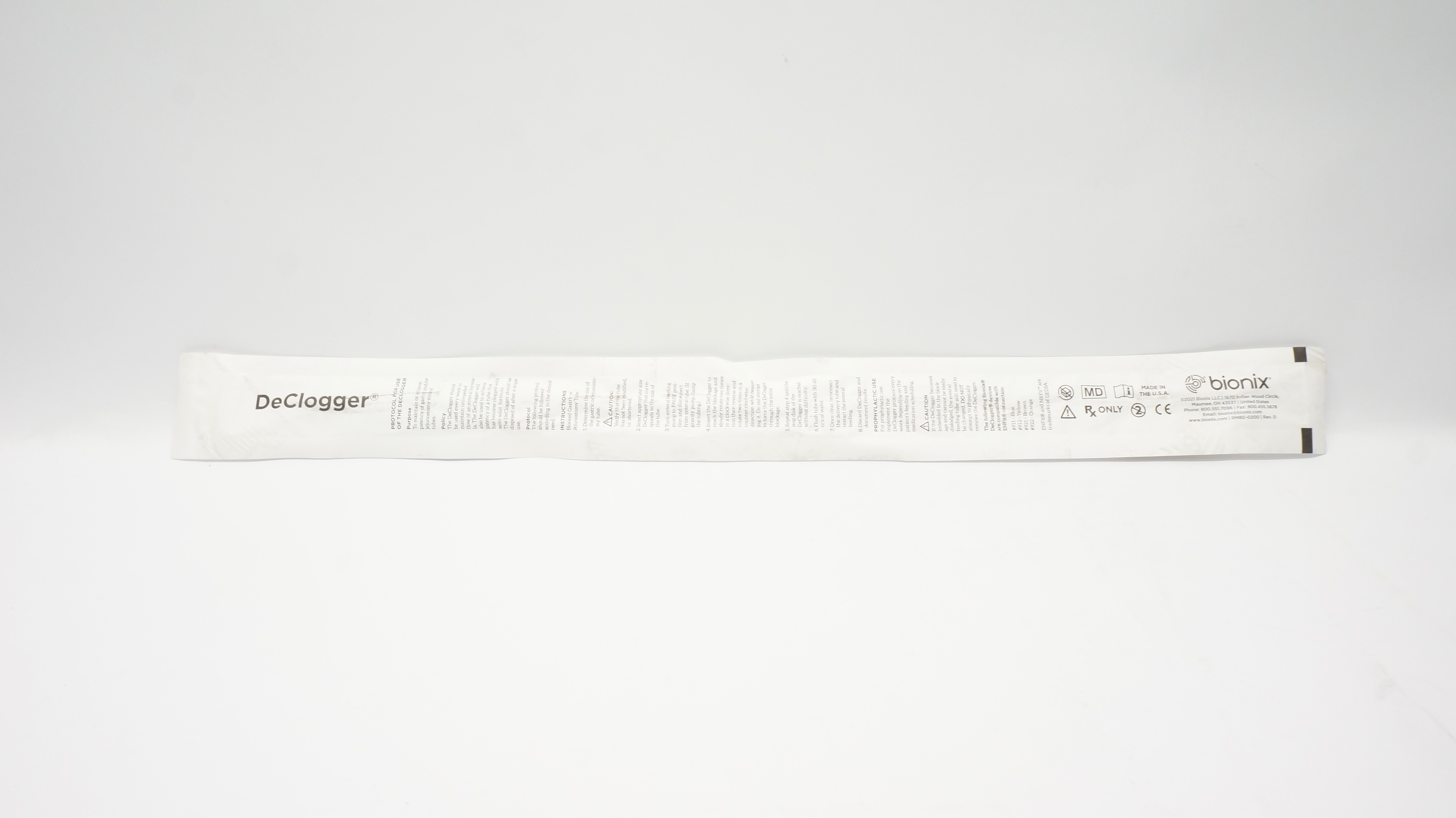 Bionix 911 DeClogger Enteral Feeding Tube