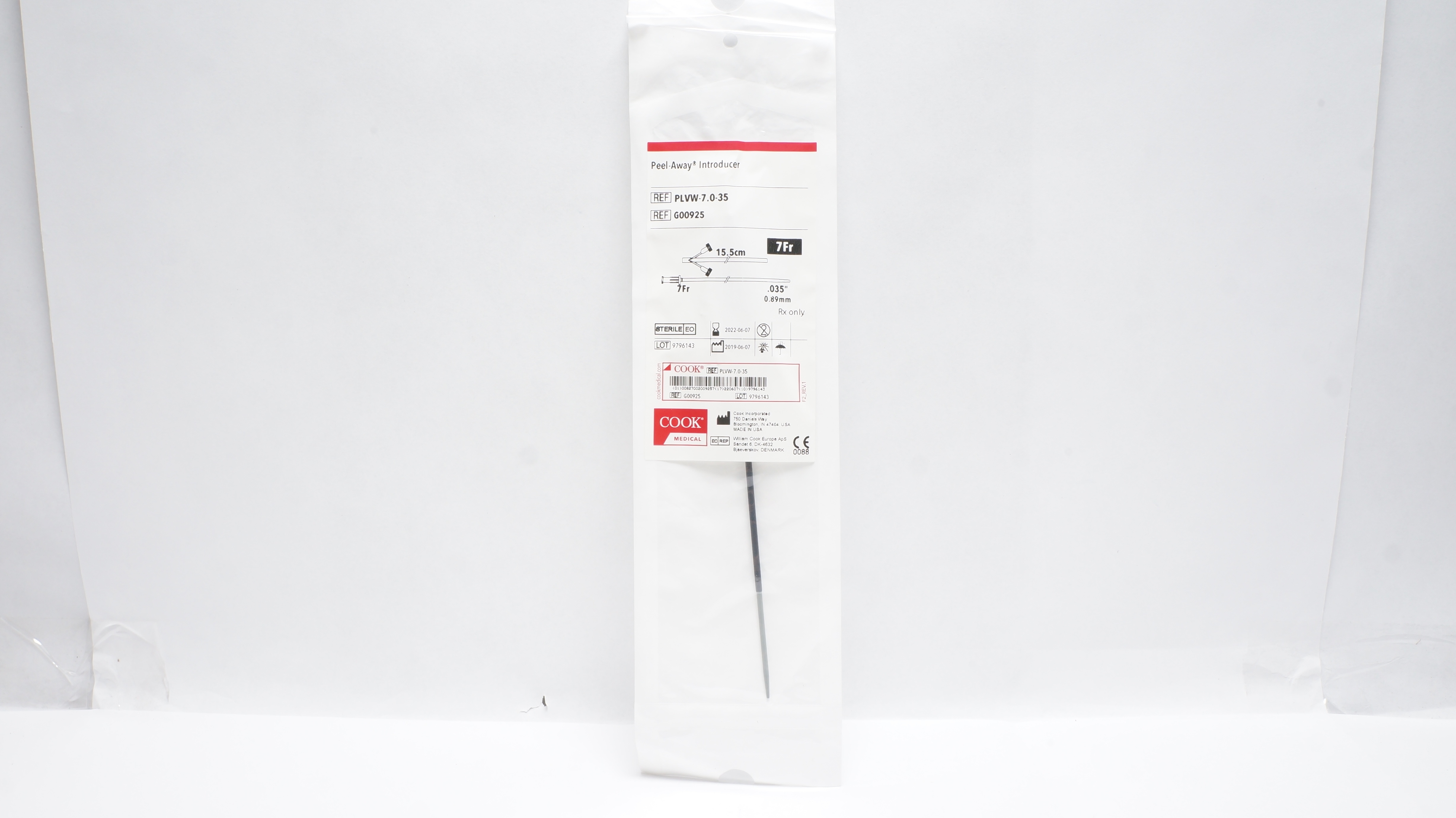 Cook Medical G00925 Peel Away Introducer 7Fr (x)