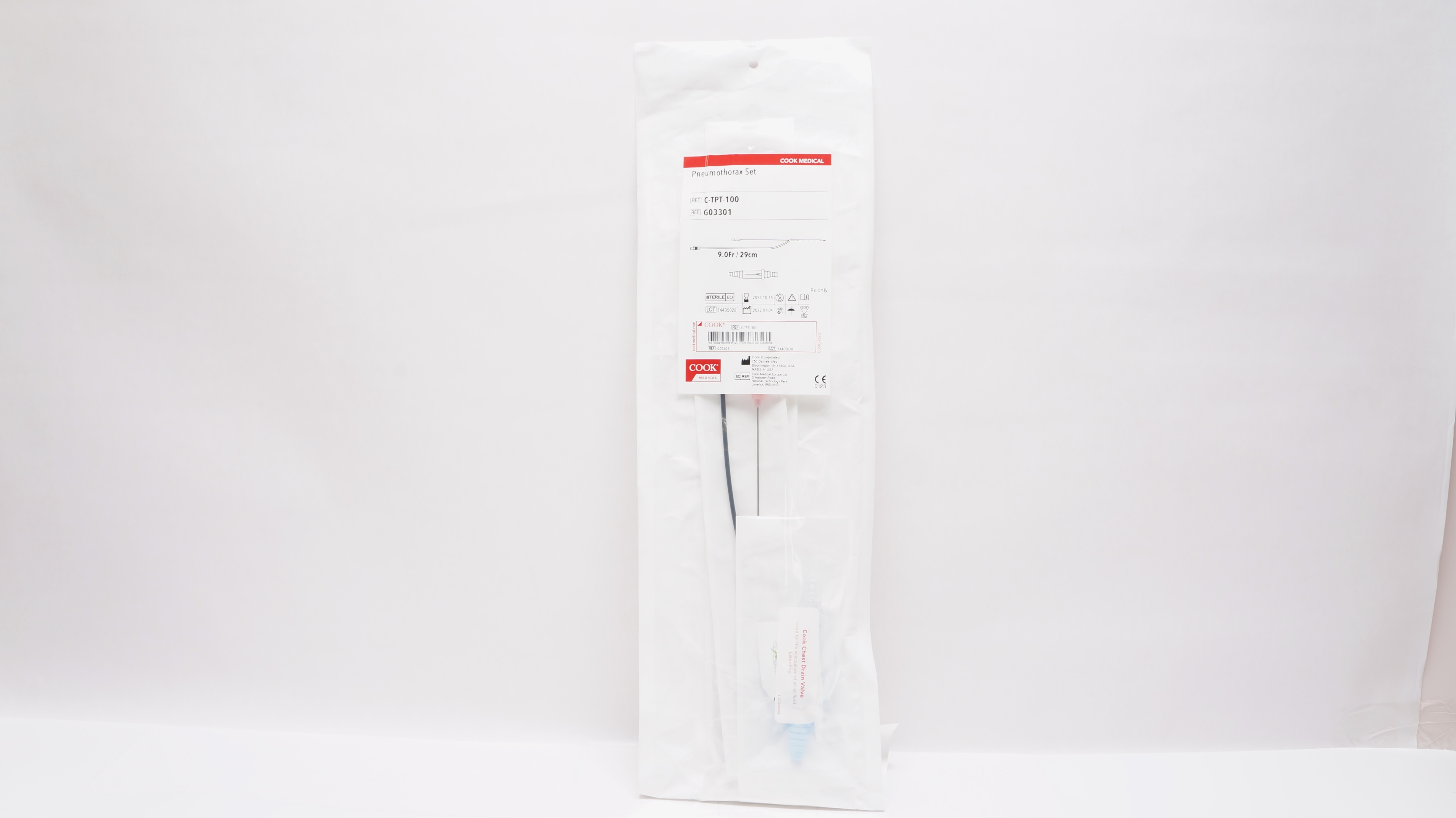 Cook Medical G03301 Pneumothorax Set 9.0Fr /29cm (x)