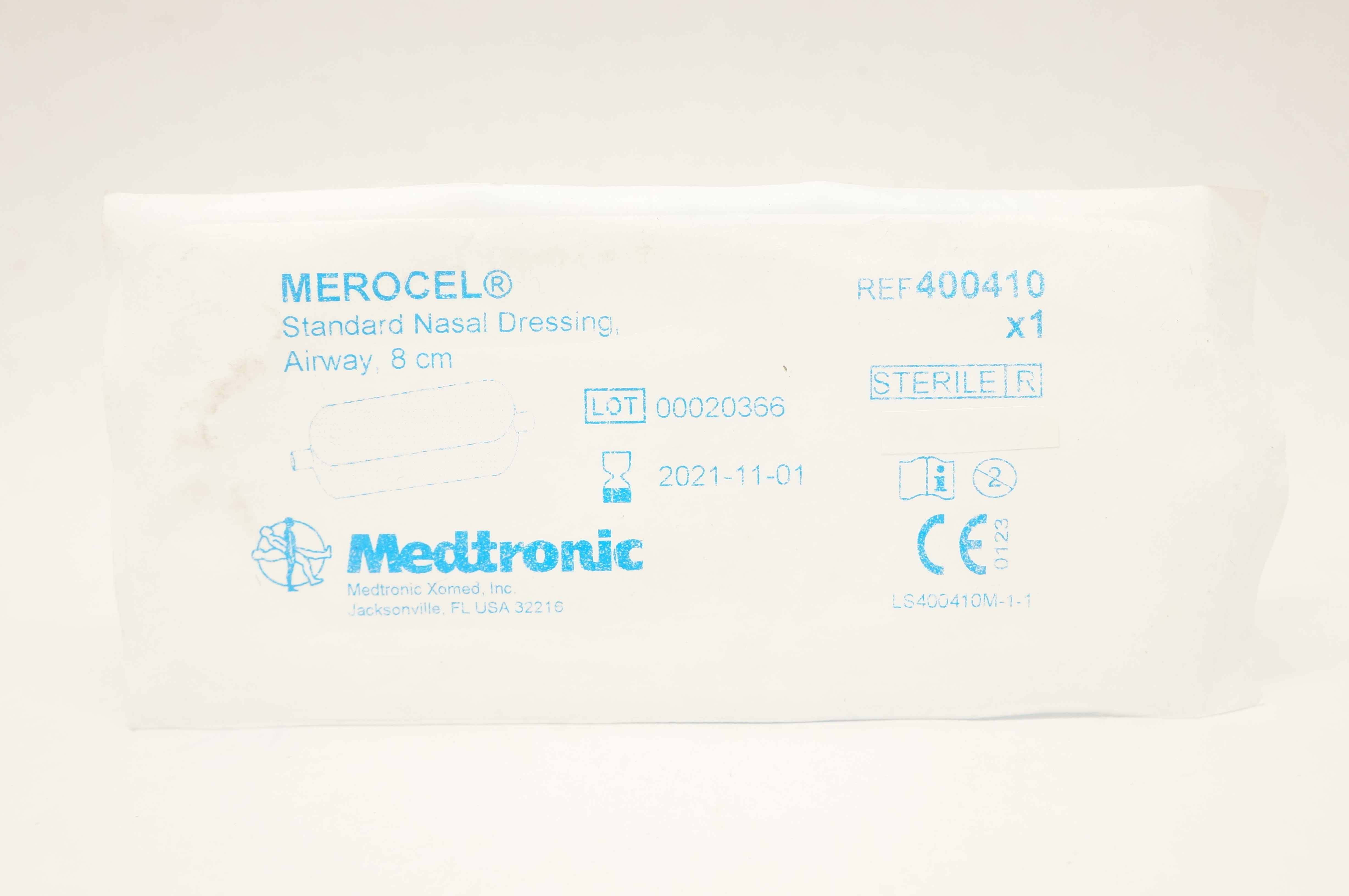 Medtronic 400410 MEROCEL Standard Nasal Dressing Airway, 8cm (x)