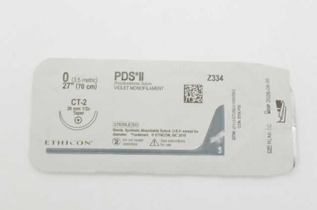 Ethicon J334 0 Coated VICRYL, CT-2, 26mm 1/2c Taper, 27inch