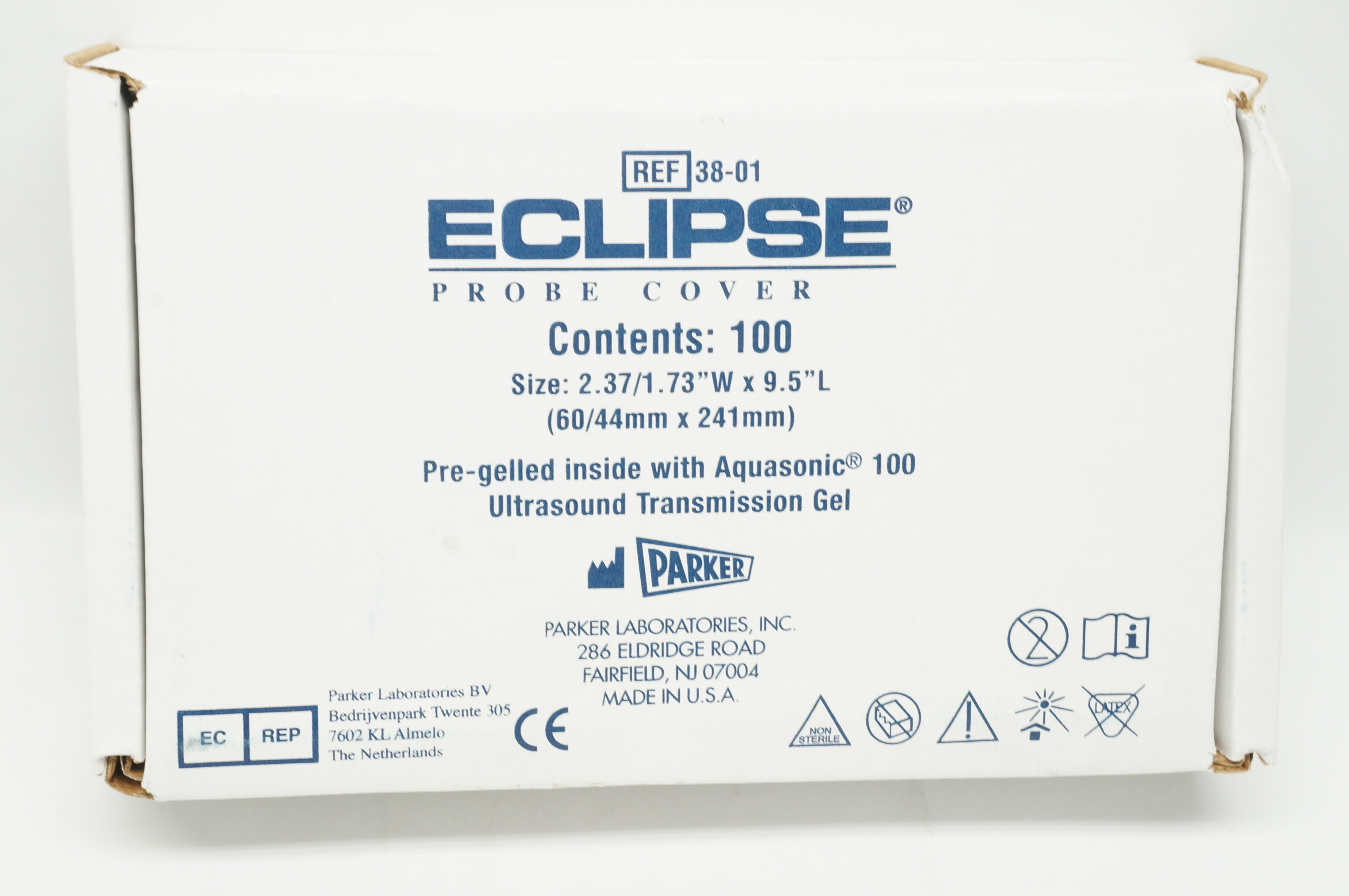 Parker 38-01 Eclipse Probe Cover 2.37/1.73inch W x 9.5inch L - Box of 100