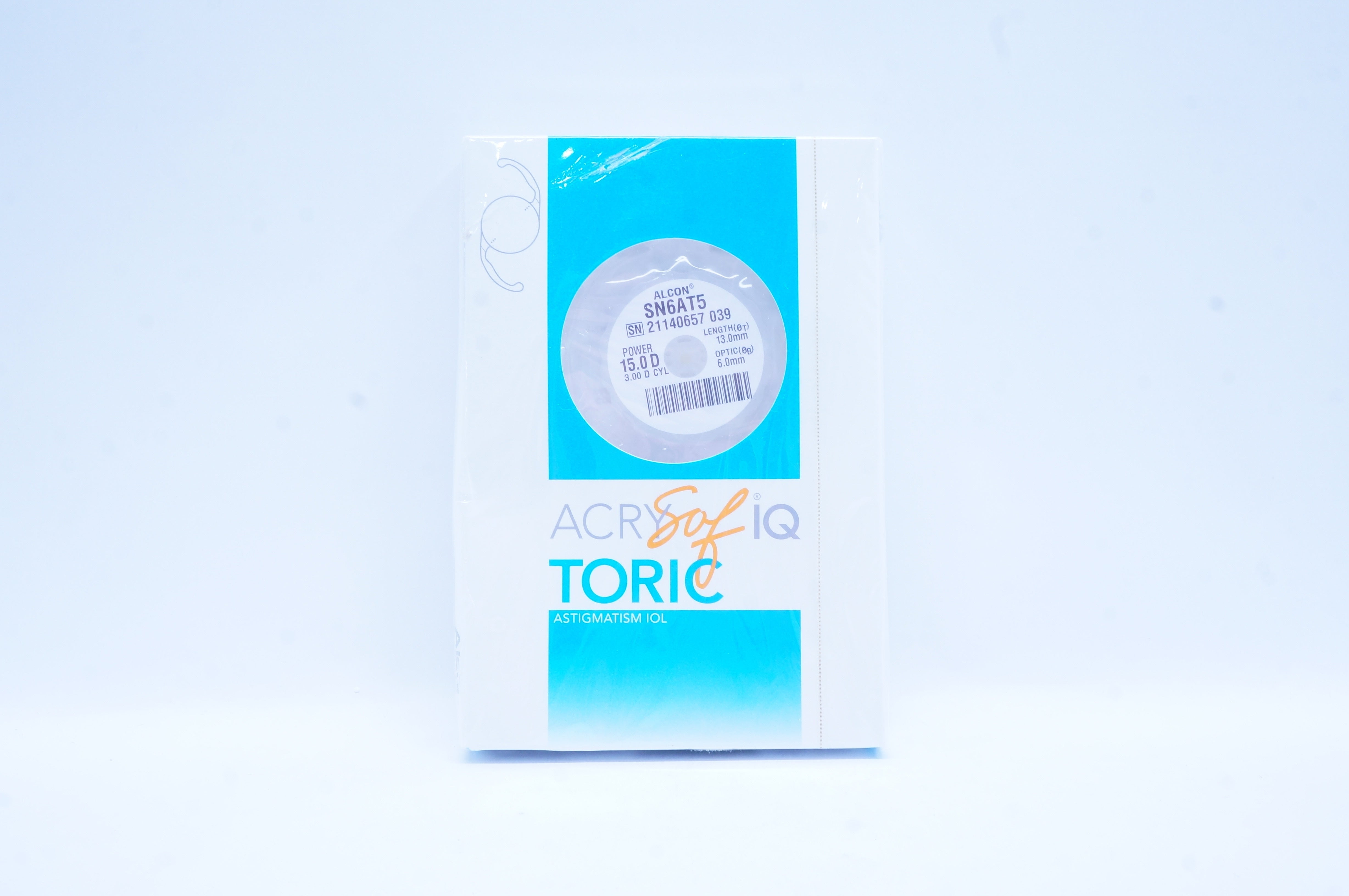 Alcon SN6AT5 AcrySof IQ Toric Astigmatism IOL 15.0D 3.00 D Cyl 13.0 x 6.0mm (x)