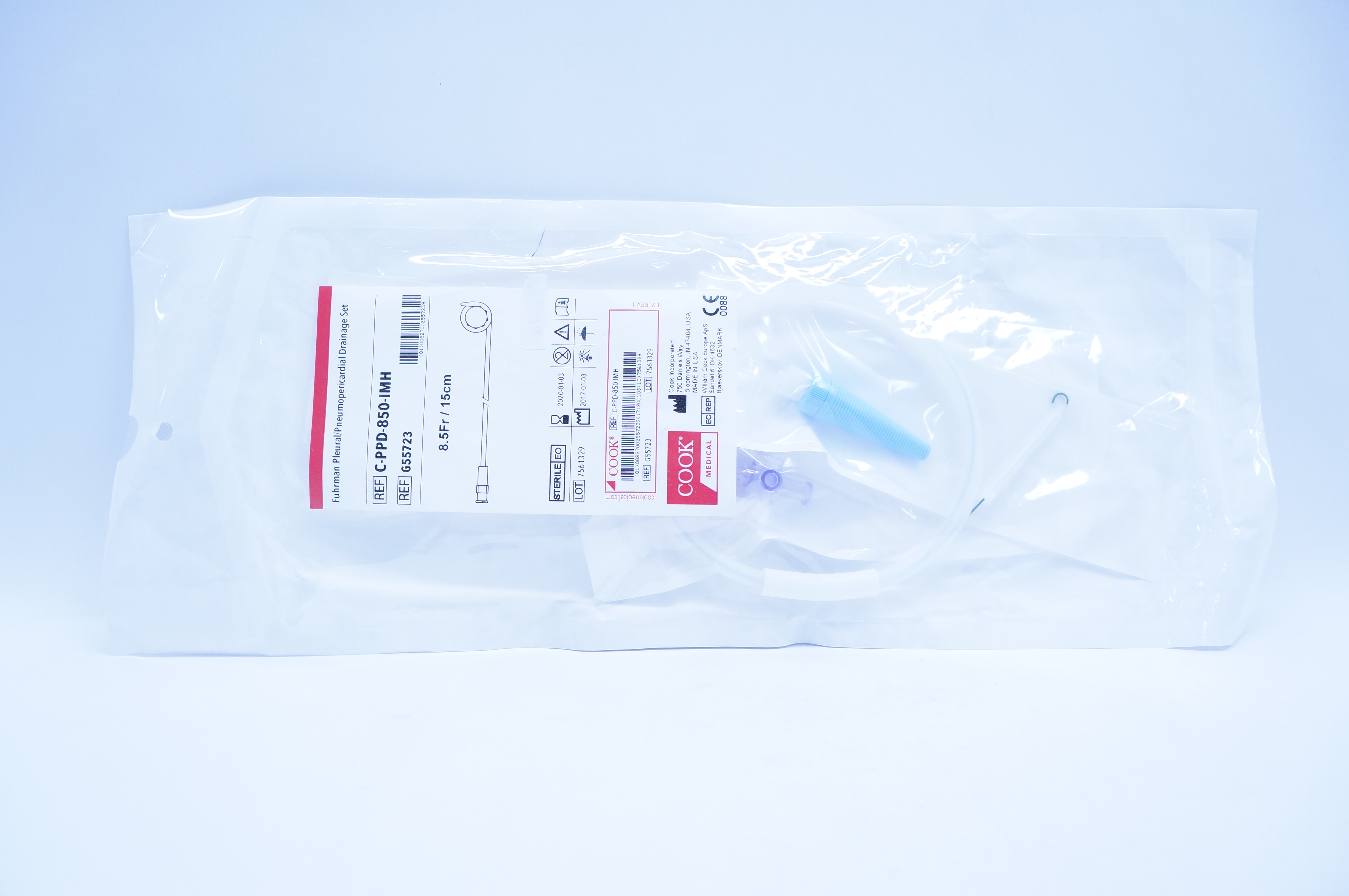 Cook Medical G55723 Fuhrman Pleural/Pneumopericardial Drainage Set 8.5Frx15cm(x)