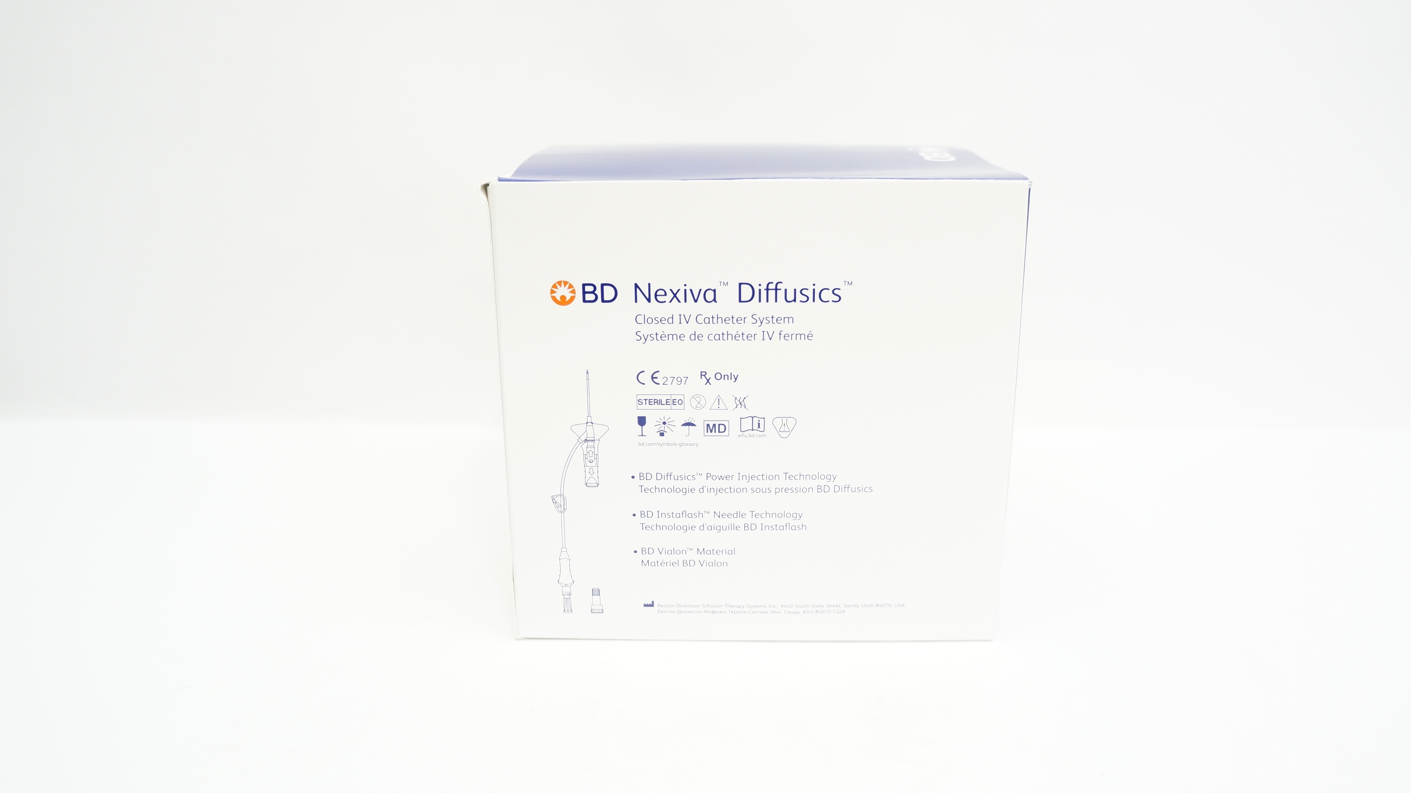 BD 383591 Nexiva Diffusics Closed IV Cath. System 22Ga x 1.00inch - Box of 16