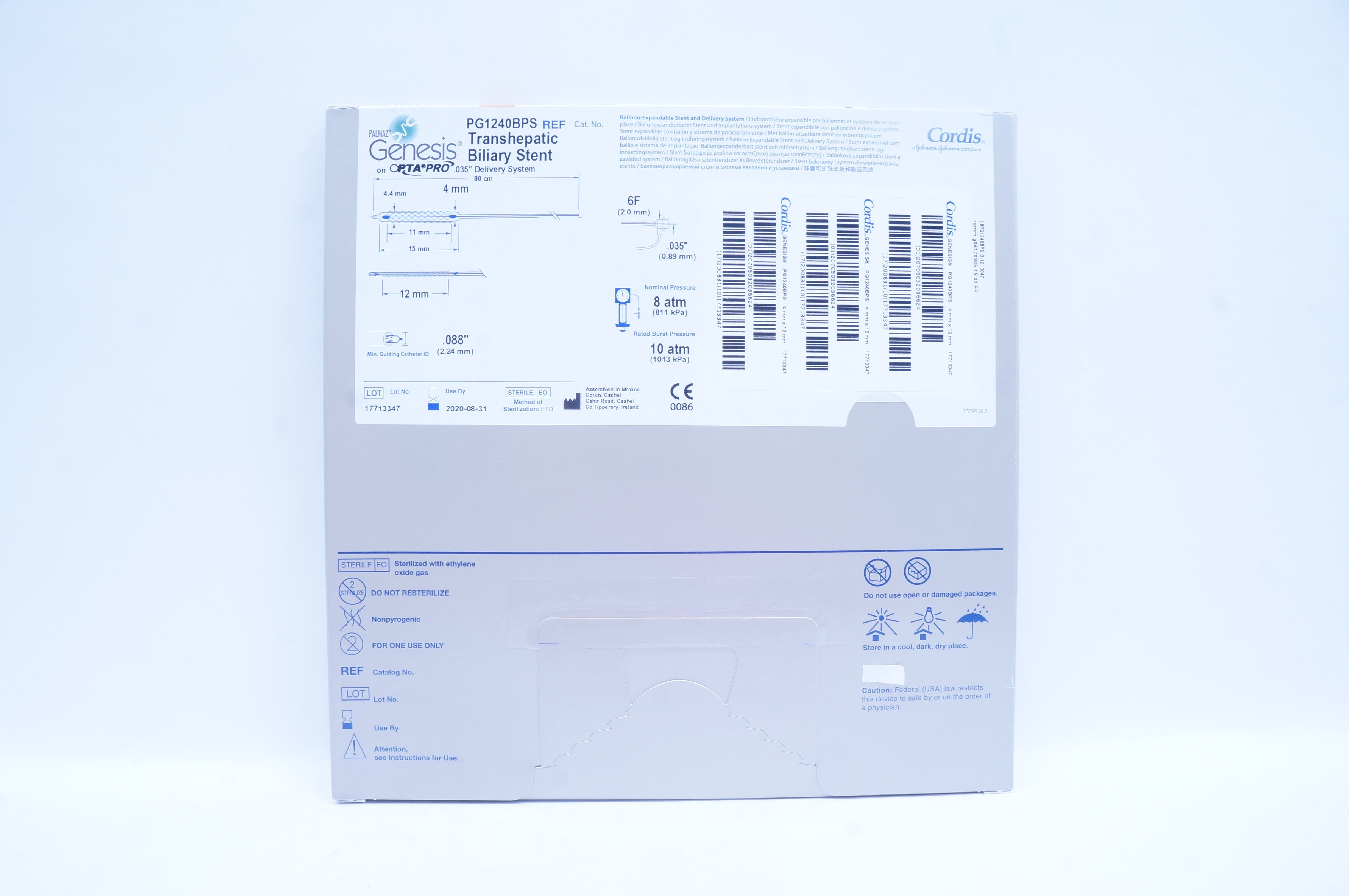 Cordis PG1240BPS Genesis Transhepatic Biliary Stnt. 4mm x 12mm (x)
