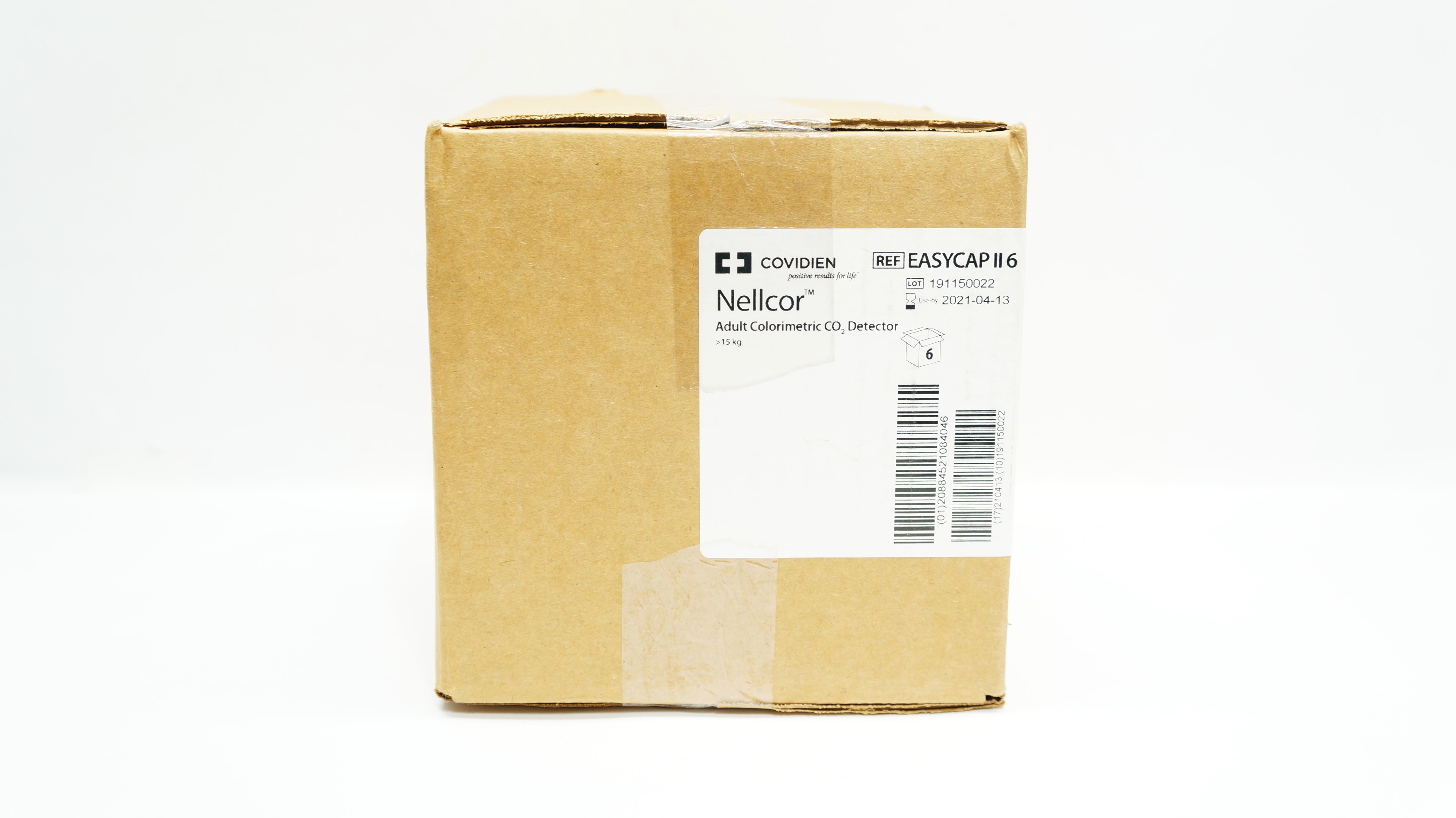 Covidien EASYCAPII6 Nellcor Adult Colorimetric CO2 Detector >15 kg (x) - Box of 6